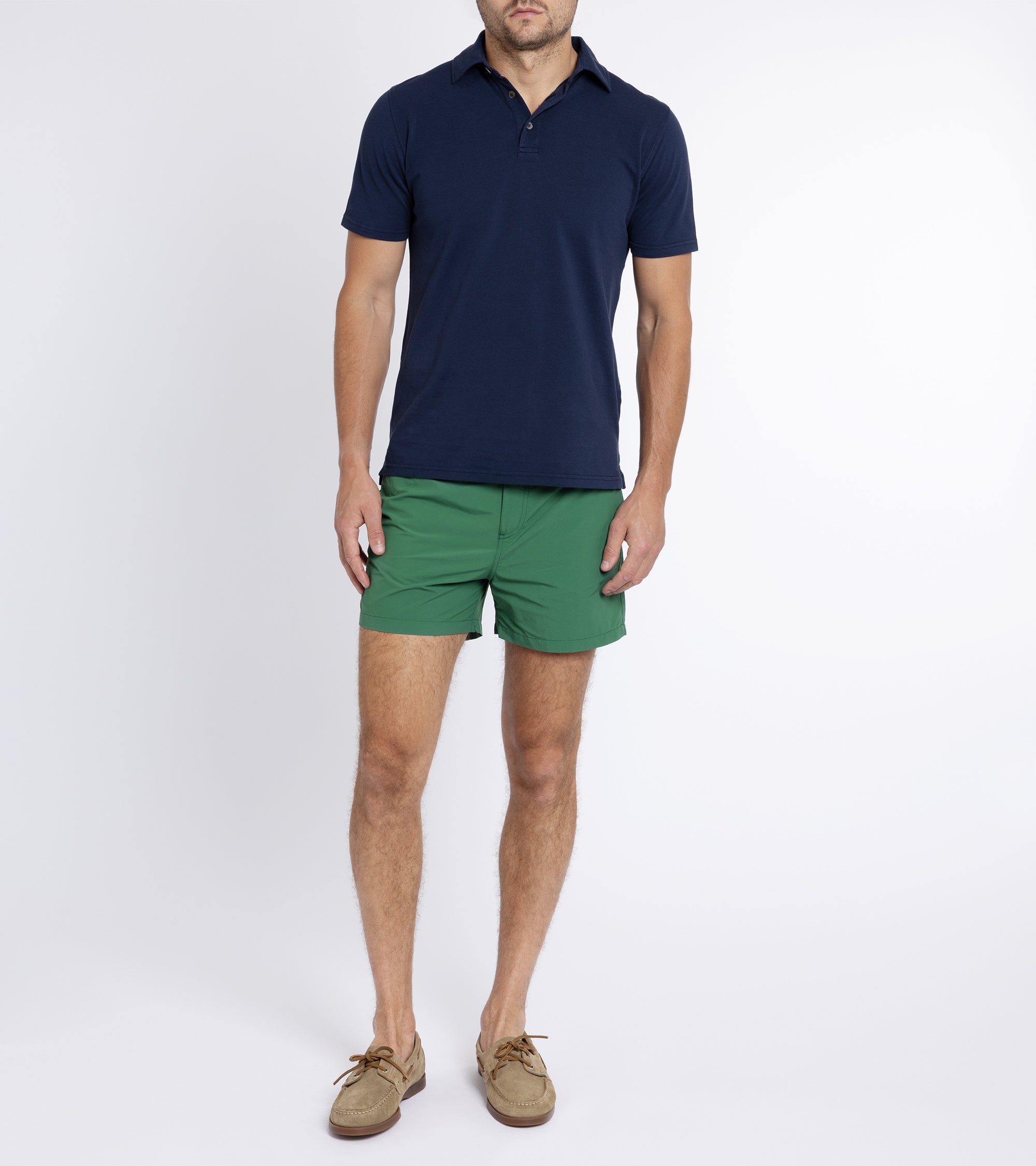 Trunk Foley Swim Shorts: Green