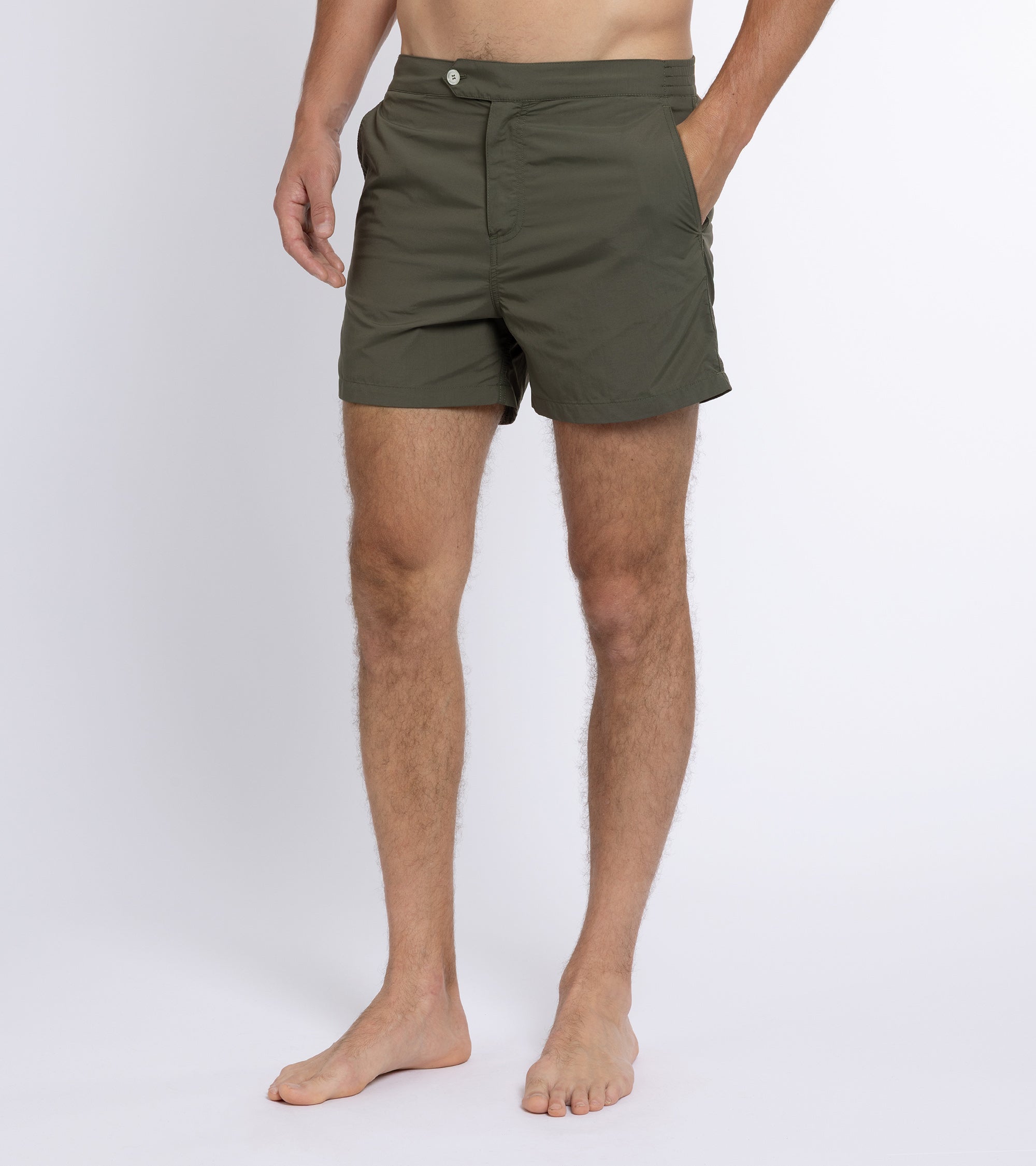 Trunk Foley Swim Shorts: Olive