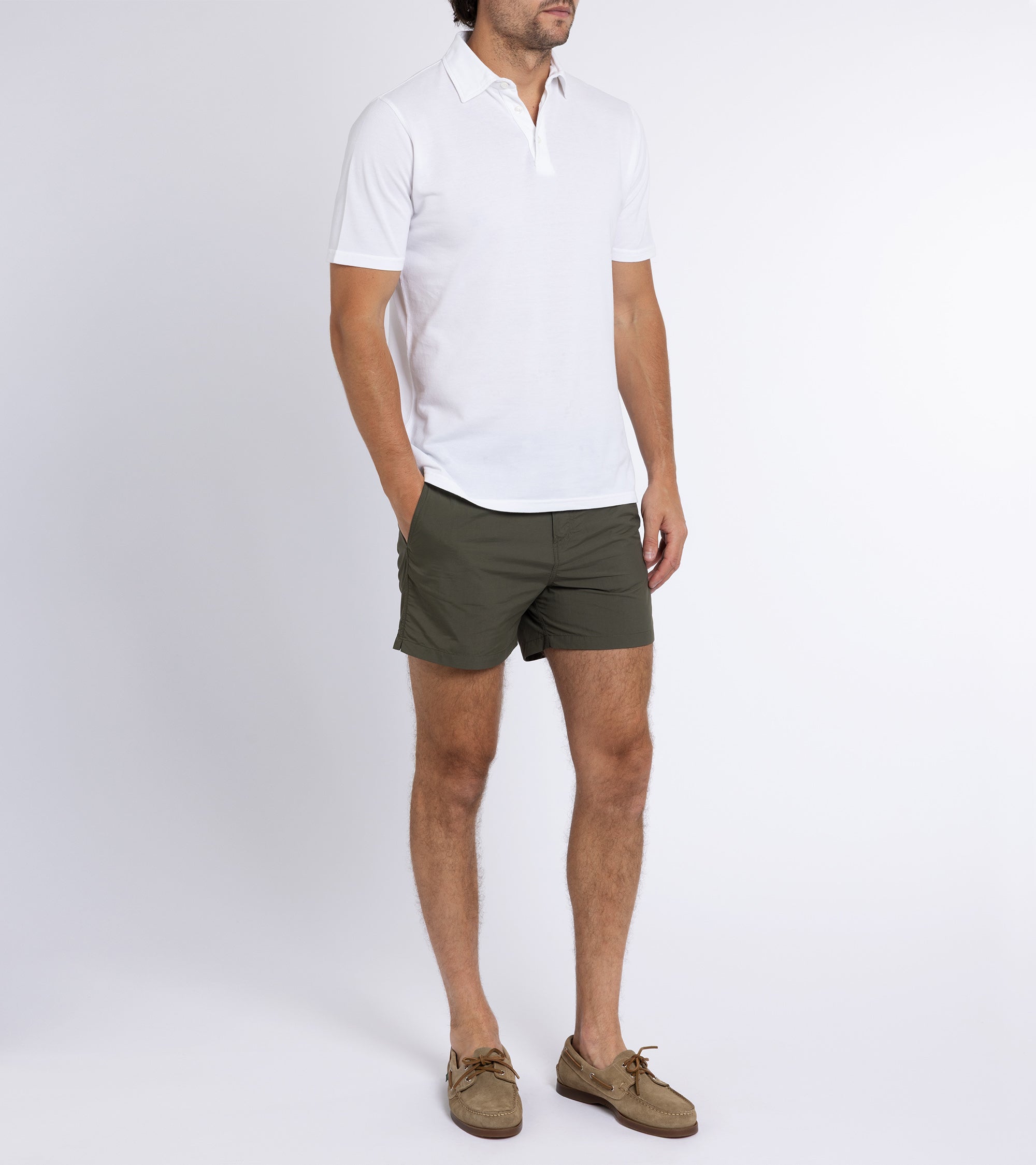 Trunk Foley Swim Shorts: Olive