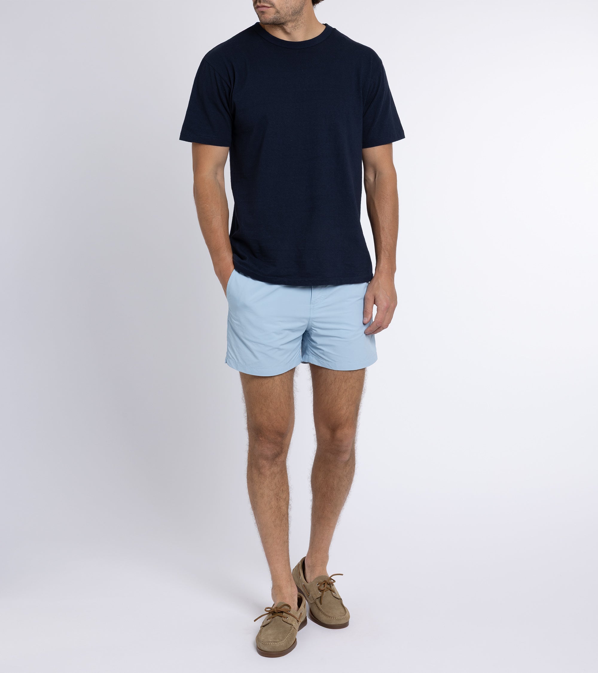 Trunk Foley Swim Shorts: Light Blue