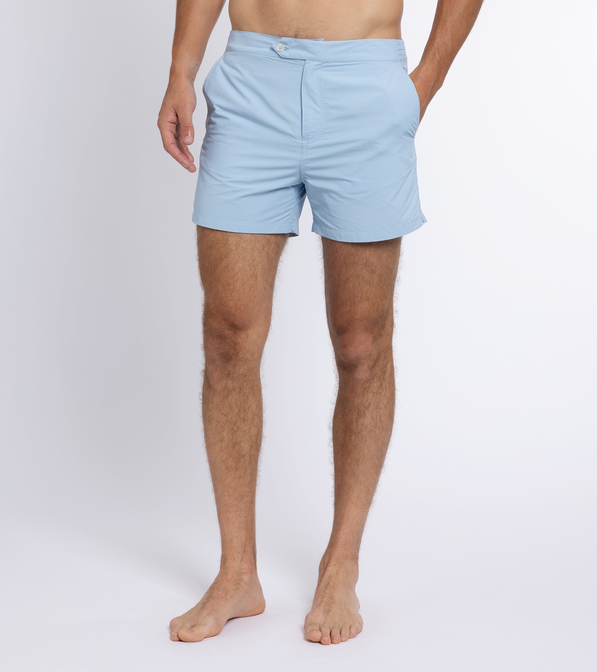Trunk Foley Swim Shorts: Light Blue