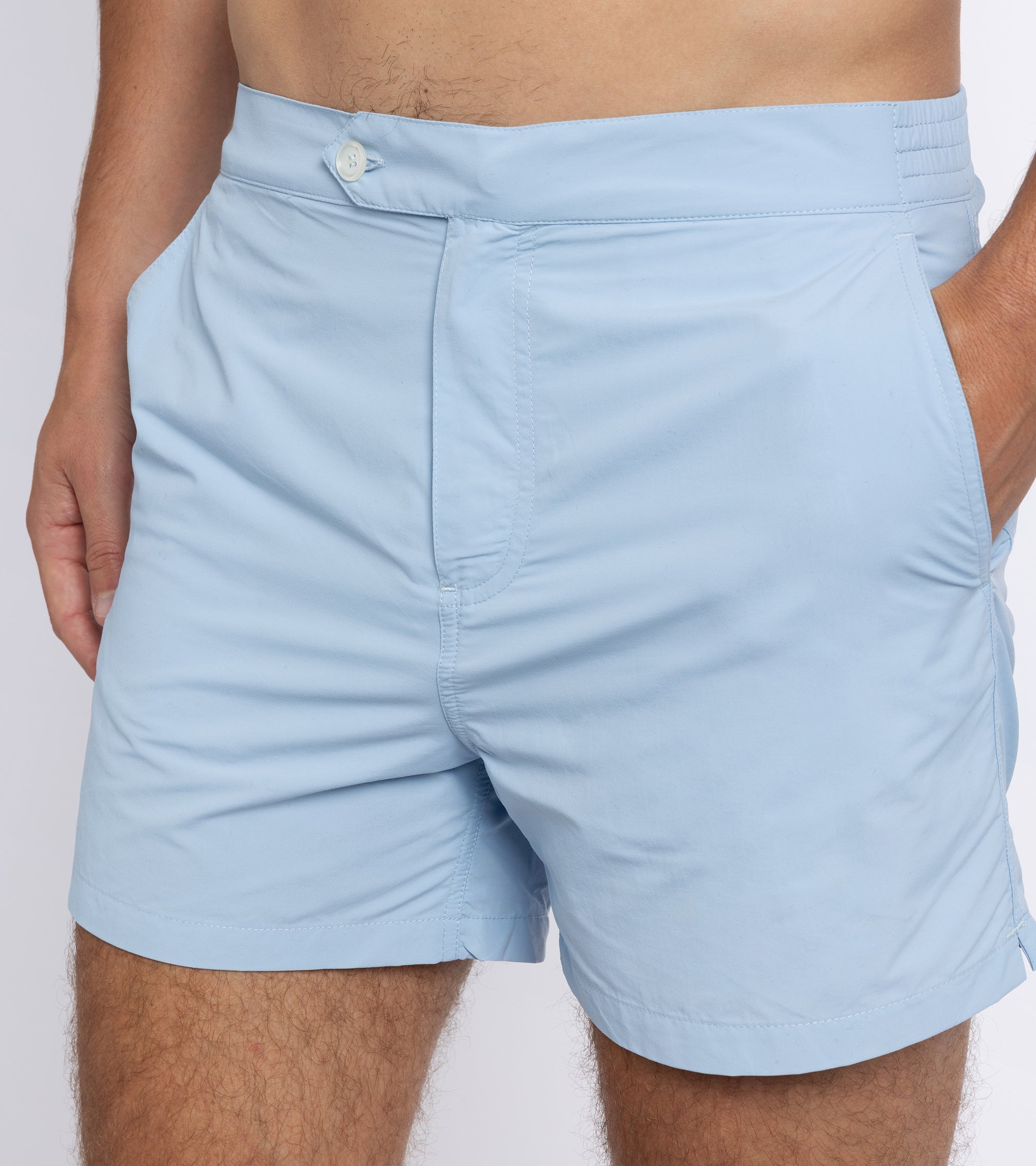 Trunk Foley Swim Shorts: Light Blue