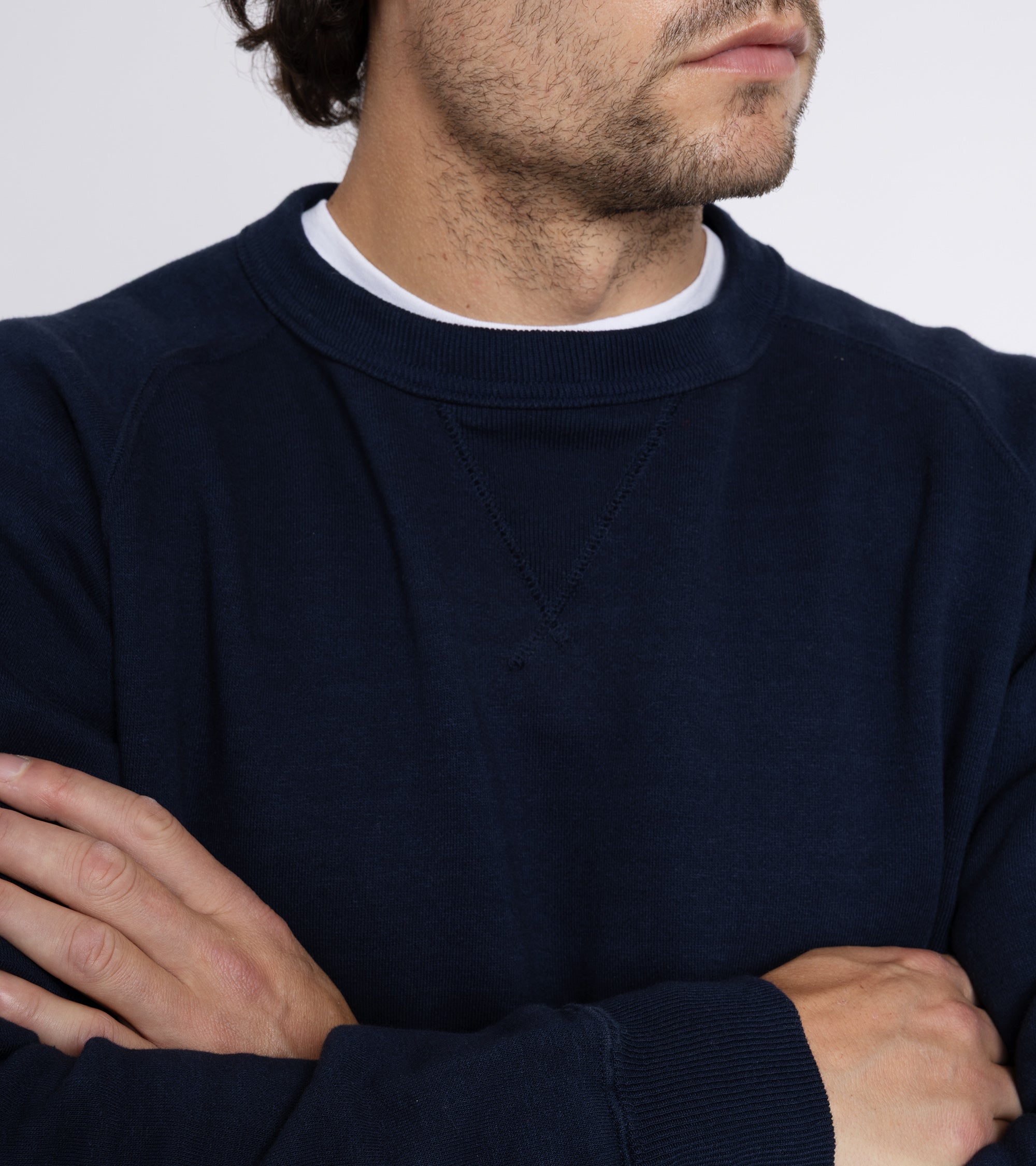 Sunray Sportswear Puamana Raglan Cotton Sweatshirt: Dark Navy