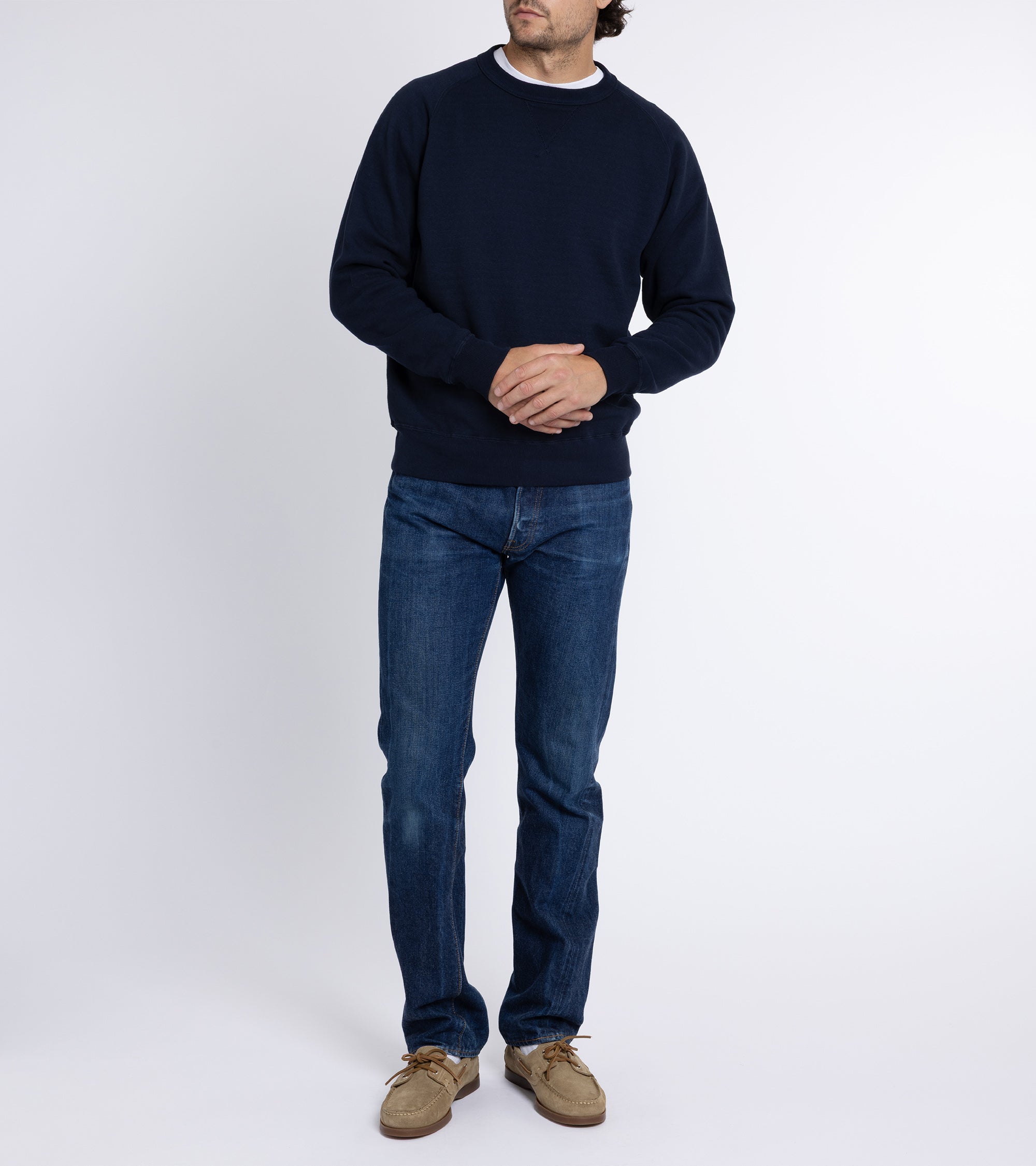 Sunray Sportswear Puamana Raglan Cotton Sweatshirt: Dark Navy