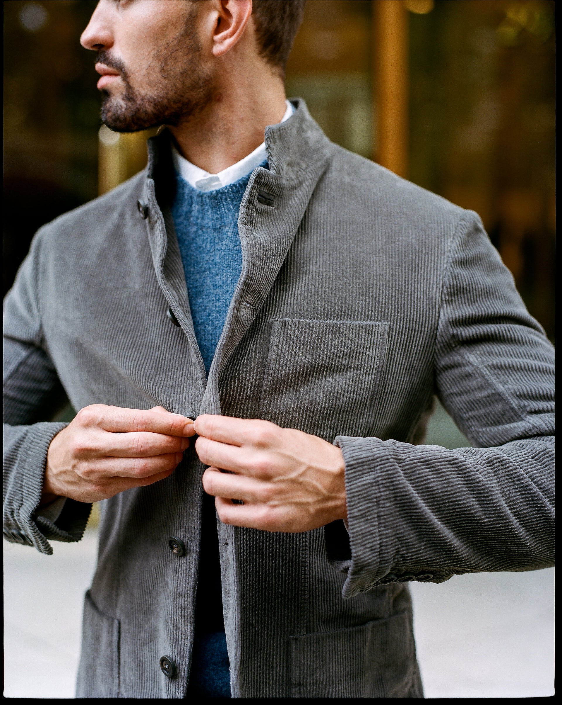 The corduroy blazer
Cord...