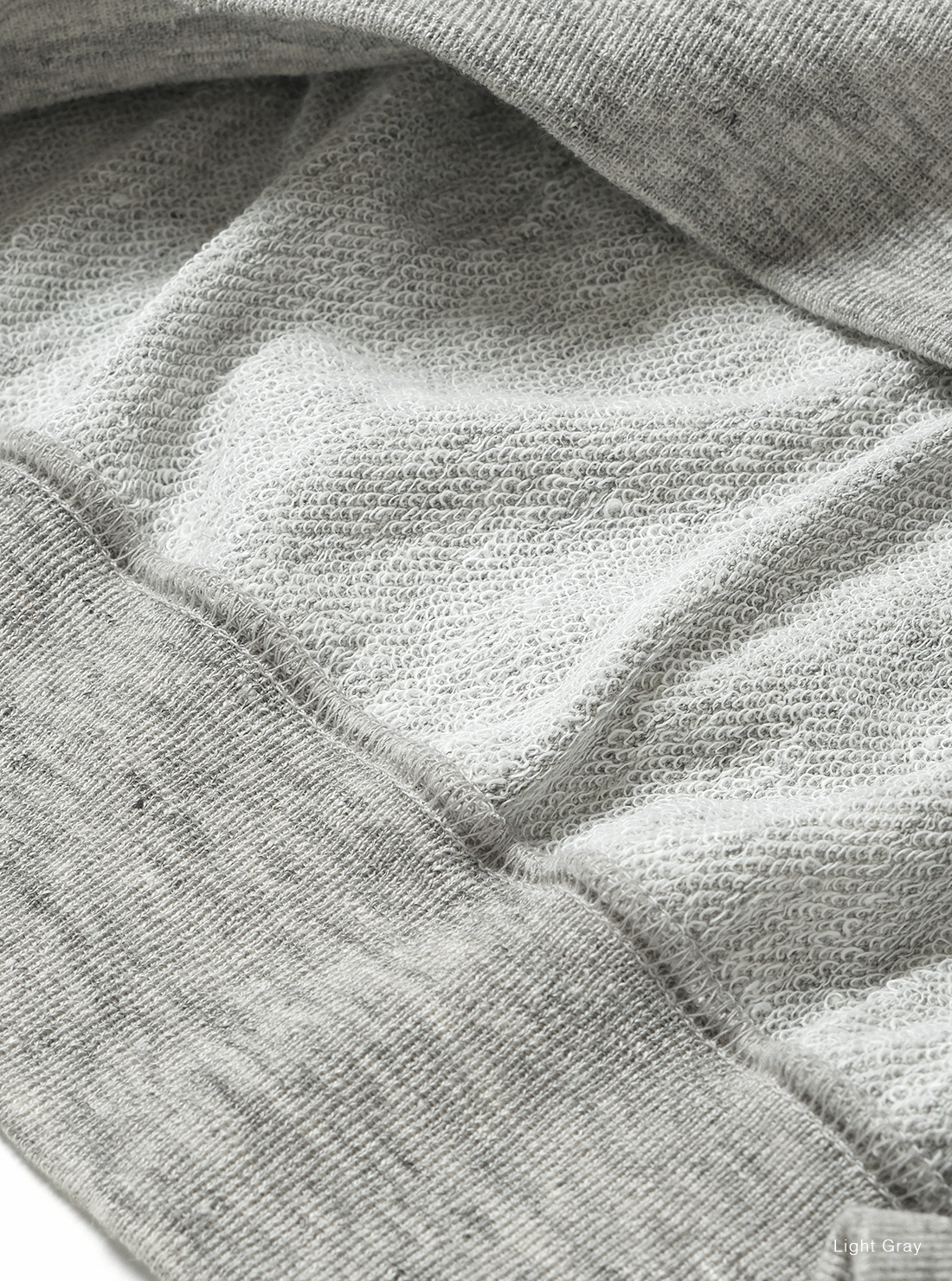 Batoner Belgian Linen Urake Crew Neck Sweater: Grey