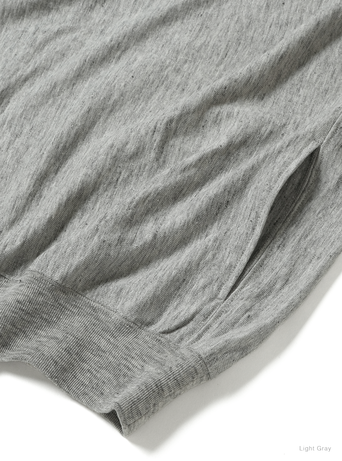 Batoner Belgian Linen Urake Crew Neck Sweater: Grey