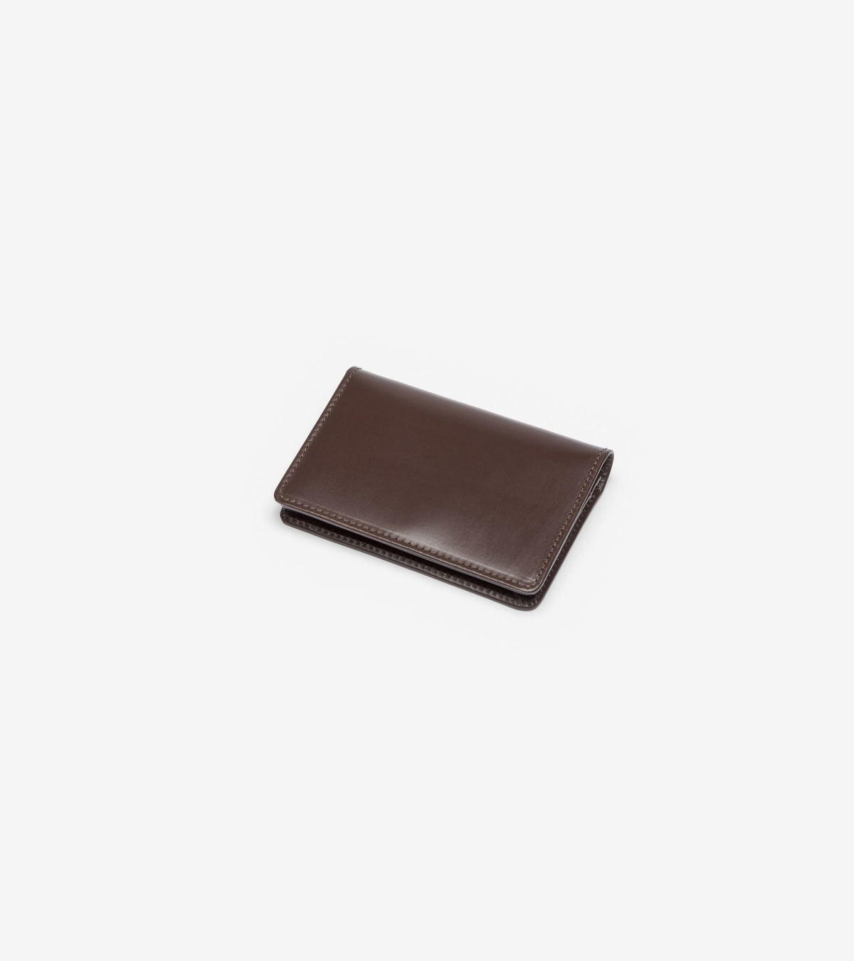 Beorma Bridle Leather Business Card Case: Dark Brown