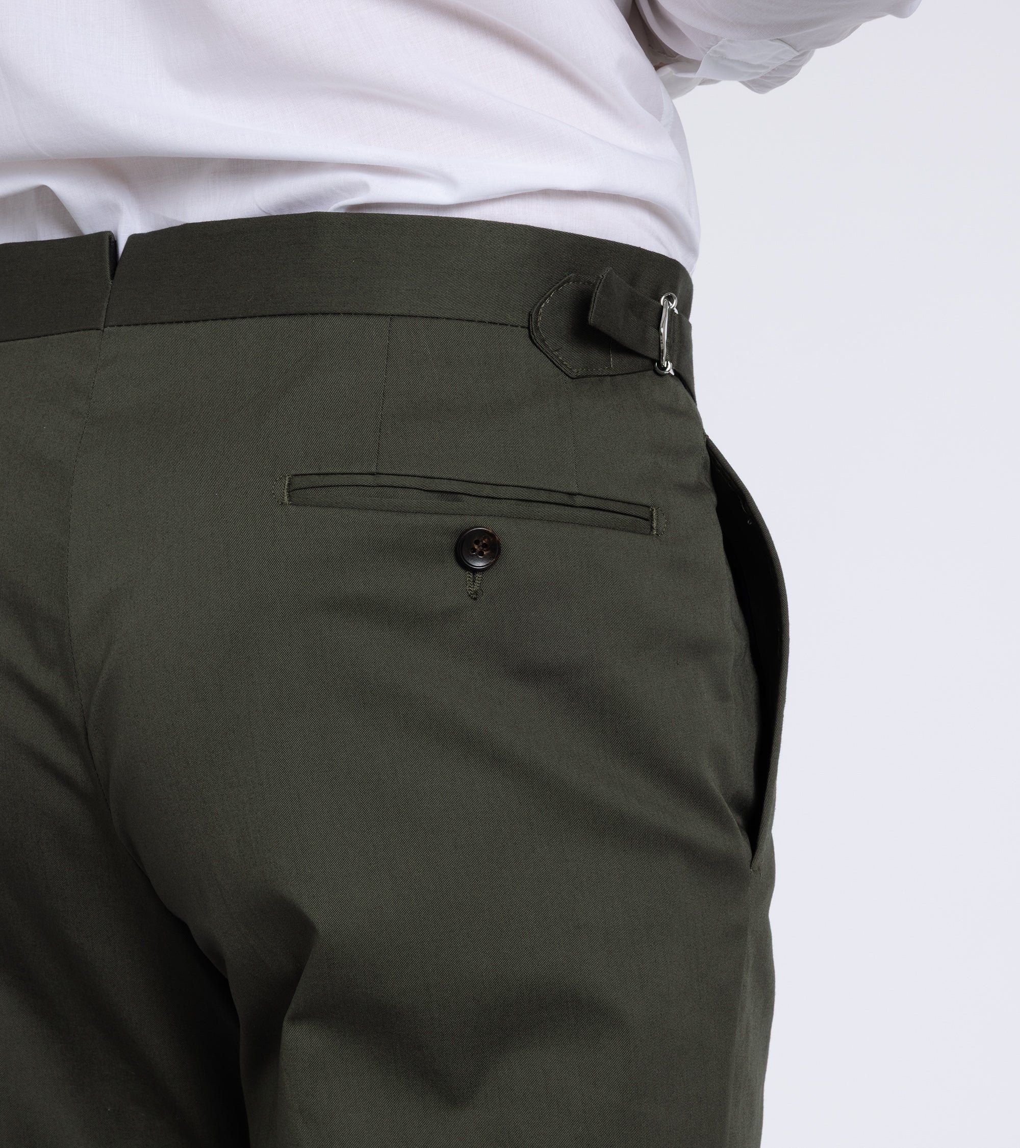 Trunk Walbrook Cotton Suit Trousers: Olive
