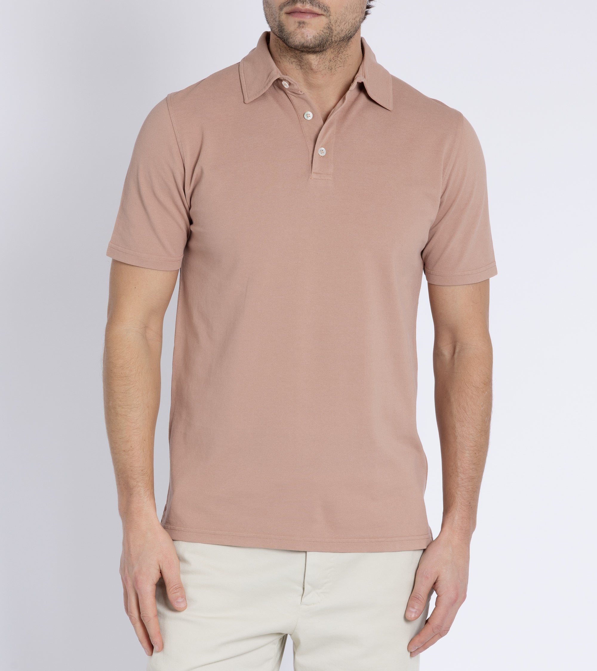 Trunk Moxon Short Sleeve Polo Shirt: Dusty Pink