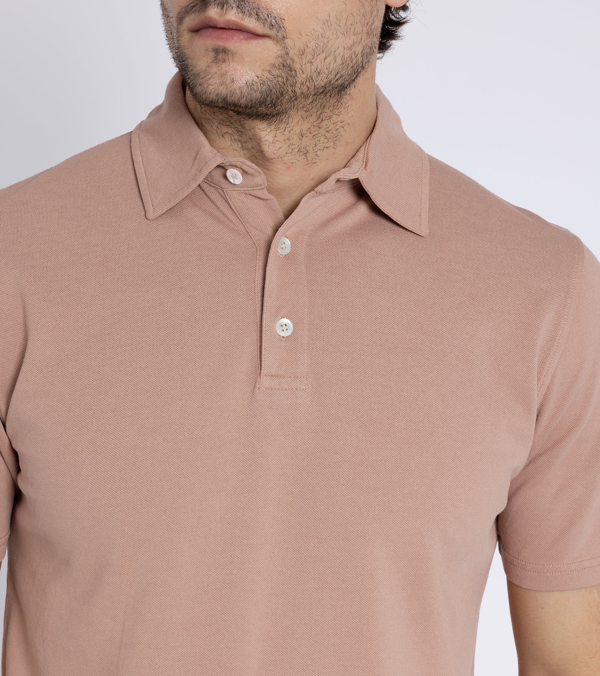 Trunk Moxon Short Sleeve Polo Shirt: Dusty Pink