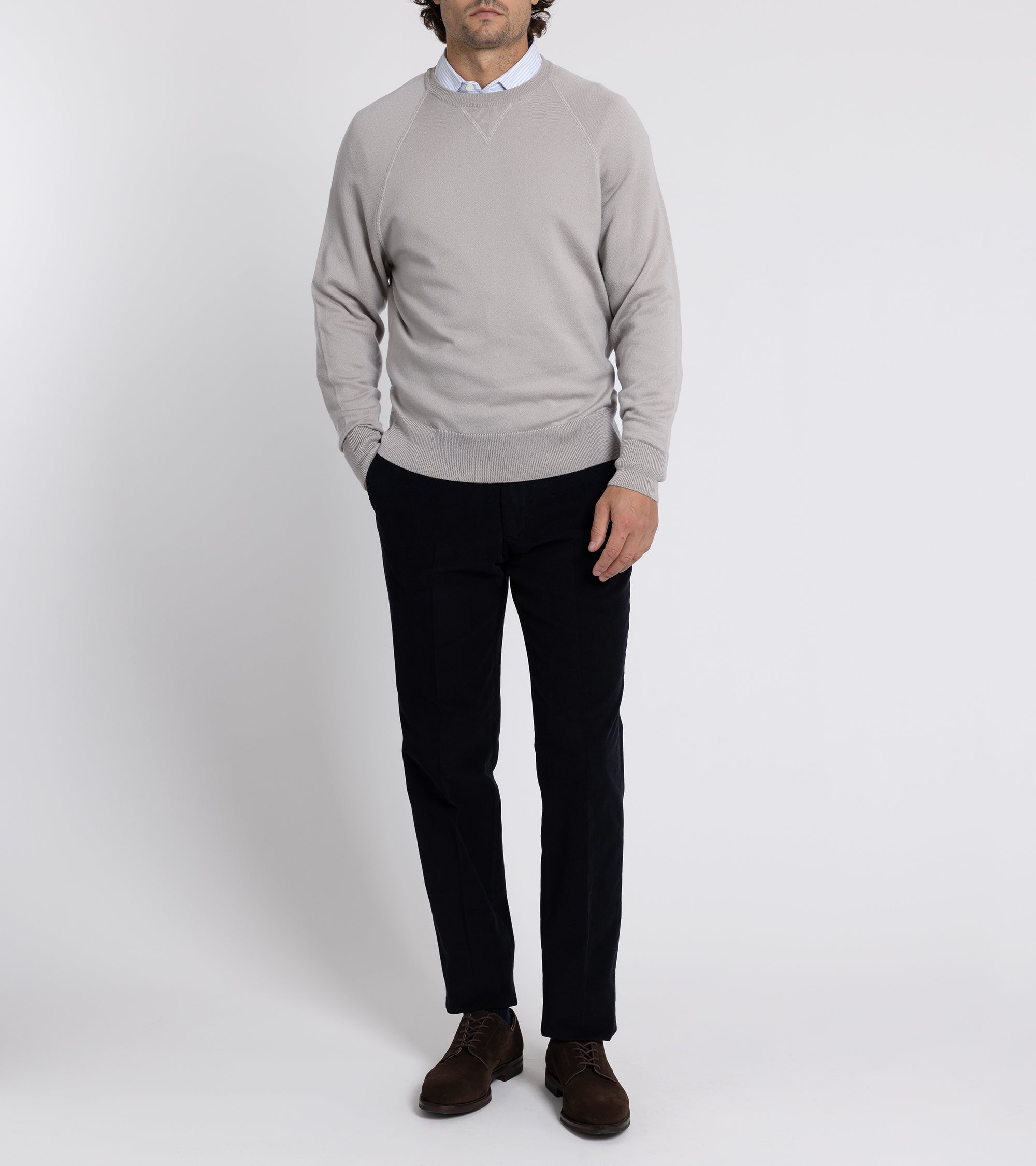Barena Griego Basilio Merino Knit Sweatshirt: Grey