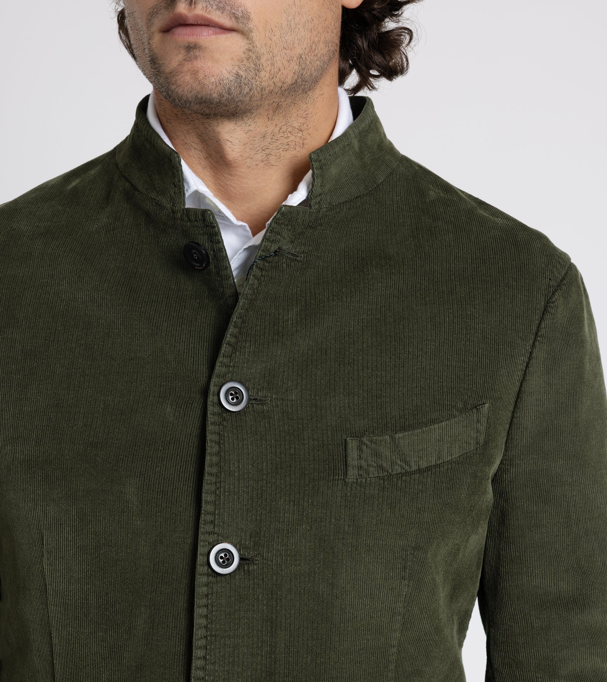 Boglioli Cotton Corduroy Gassman Jacket: Olive
