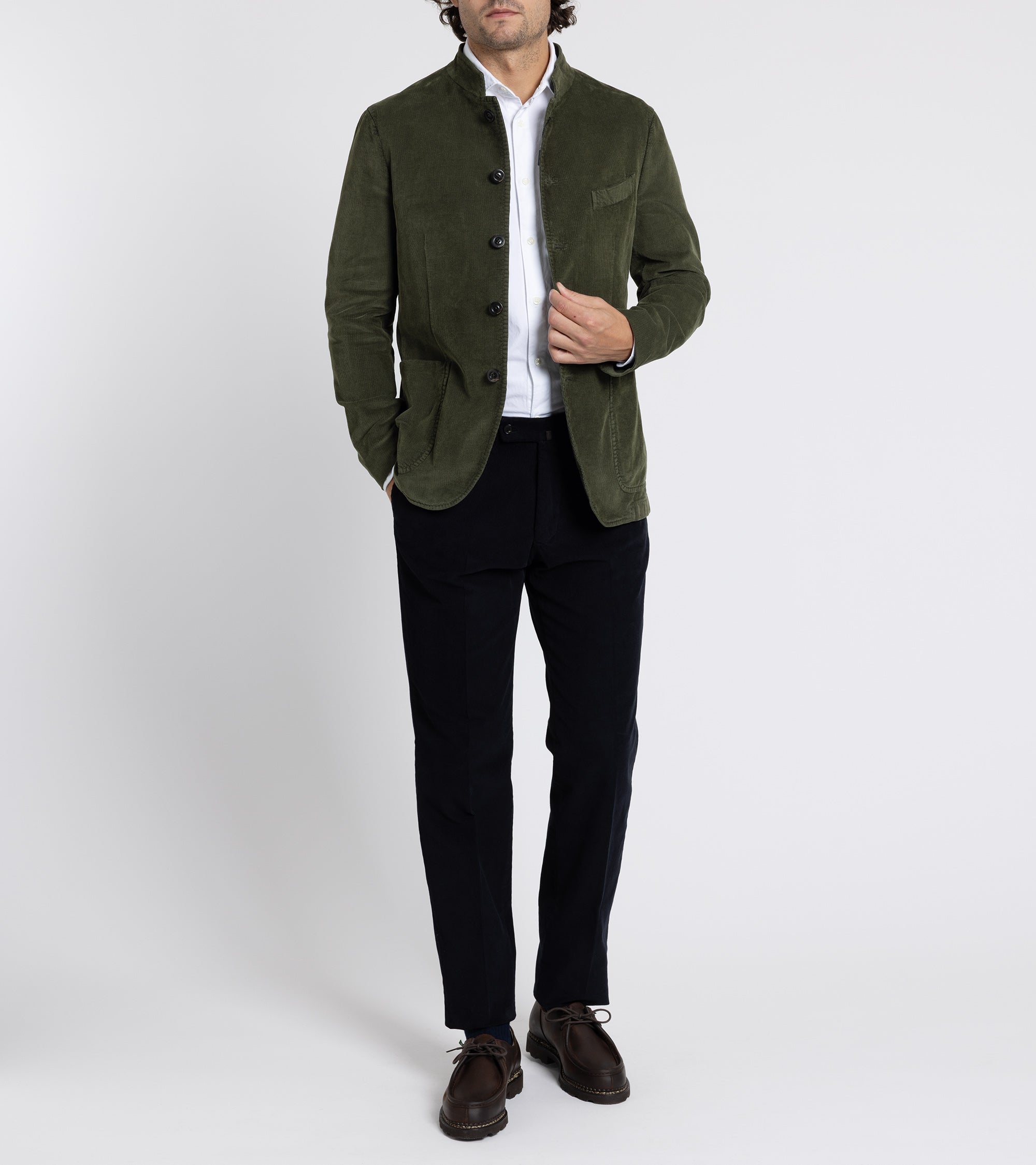 Boglioli Cotton Corduroy Gassman Jacket: Olive