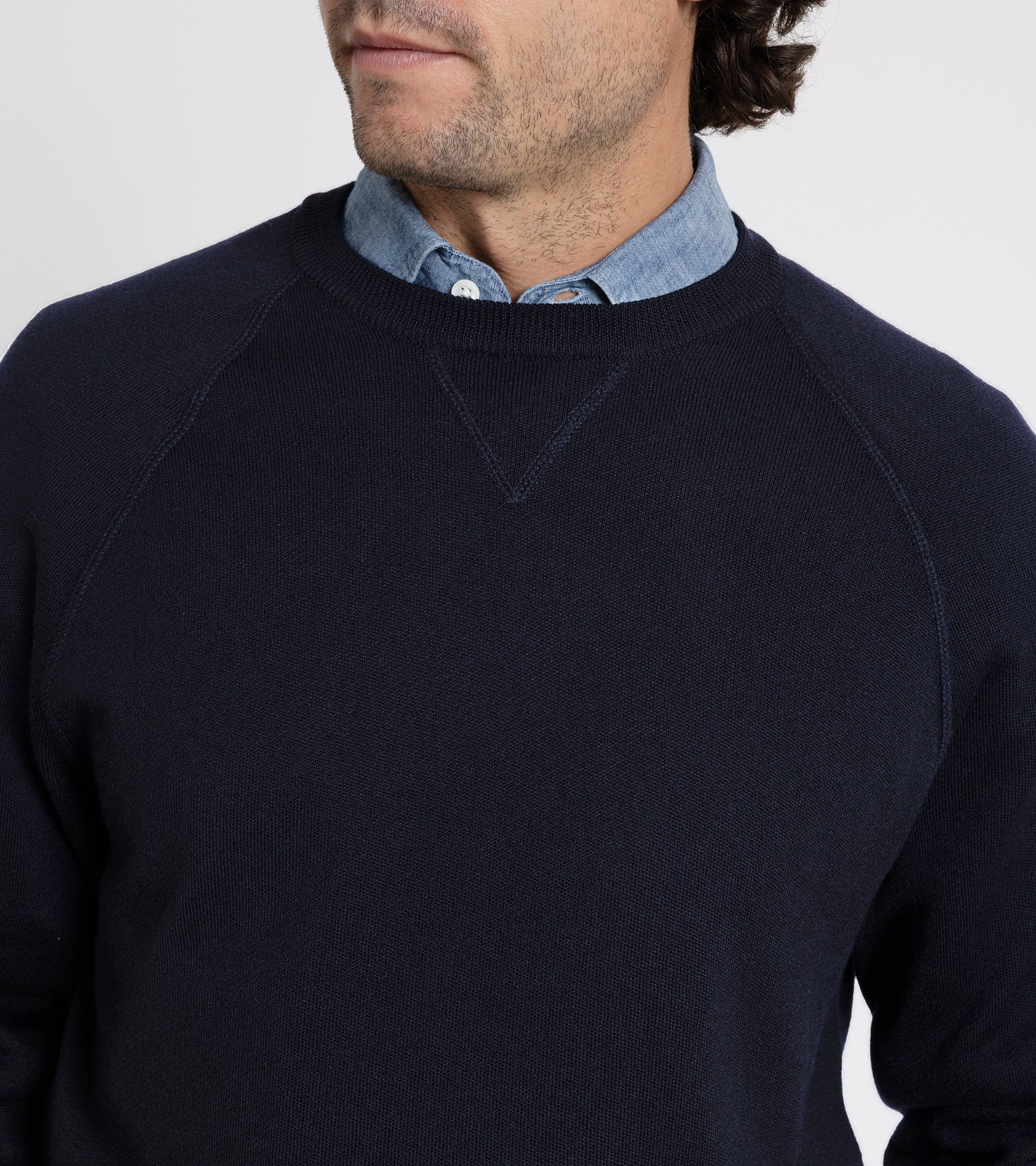 Barena Griego Basilio Merino Knit Sweatshirt: Navy