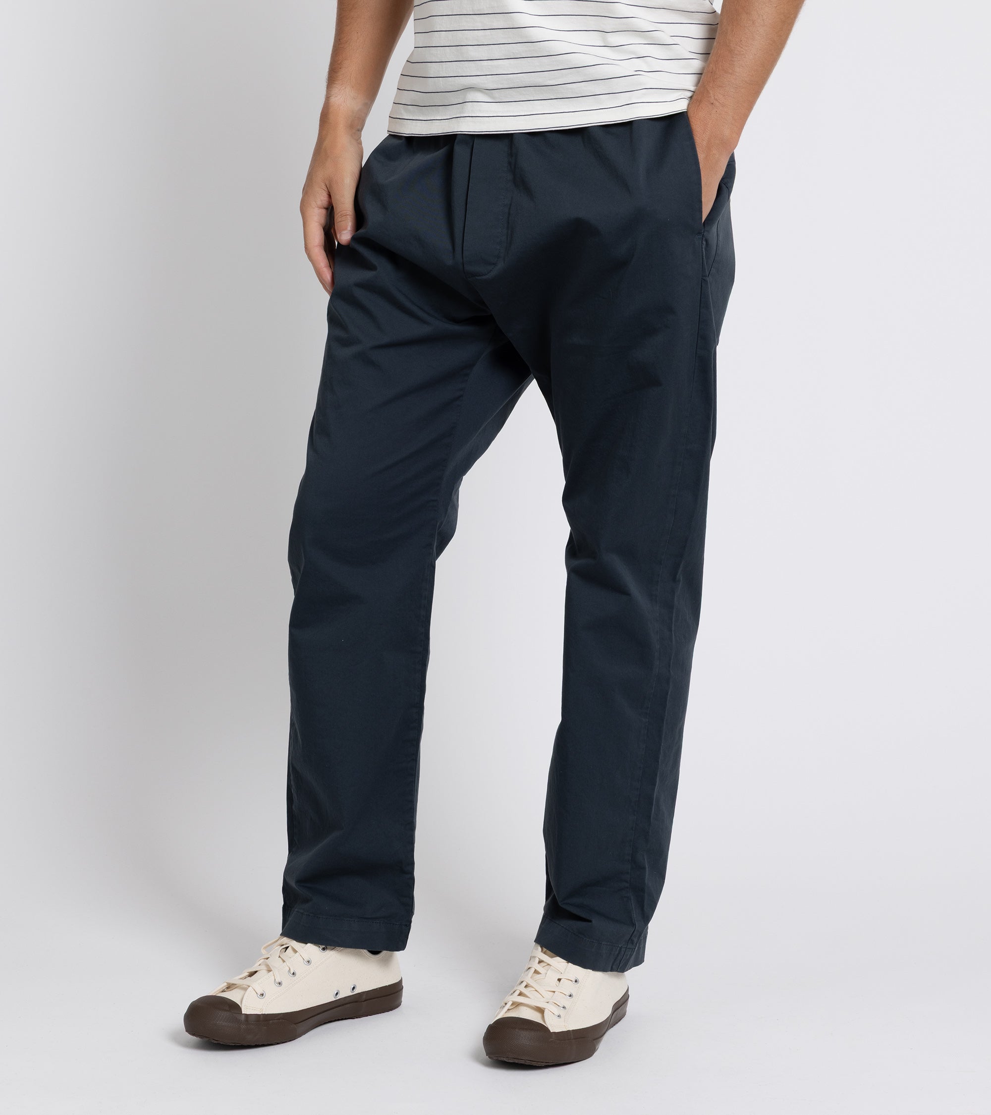 Barena Bativoga Trevo Cotton Twill Trousers: Navy