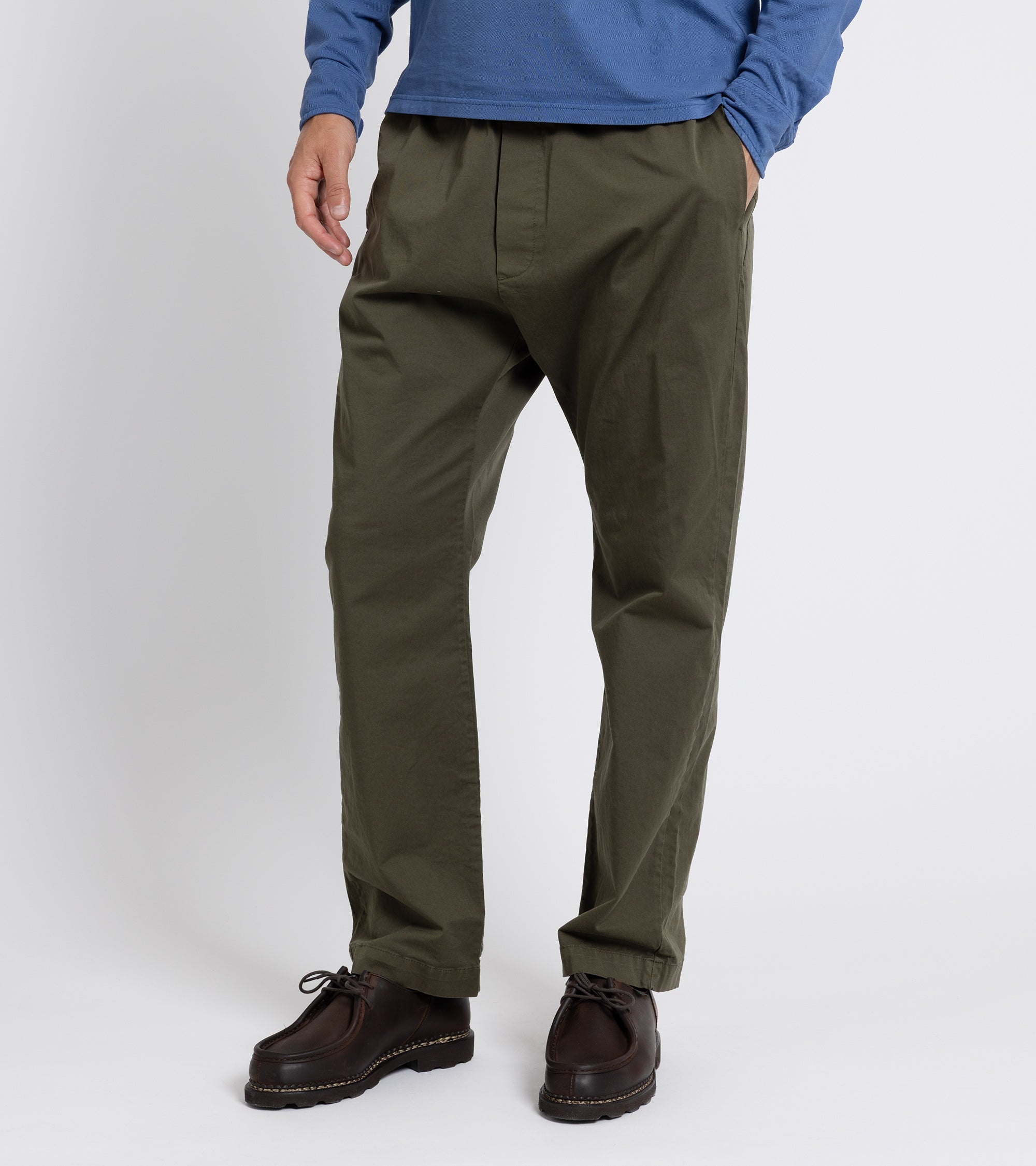 Barena Bativoga Trevo Cotton Twill Trousers: Army