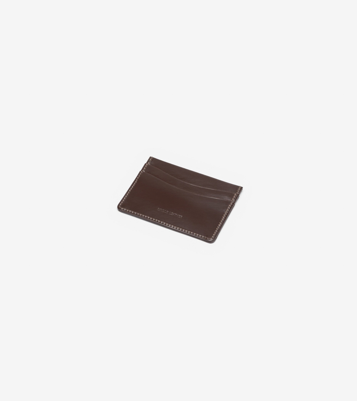 Beorma Slim Bridle Leather Card Case: Dark Brown