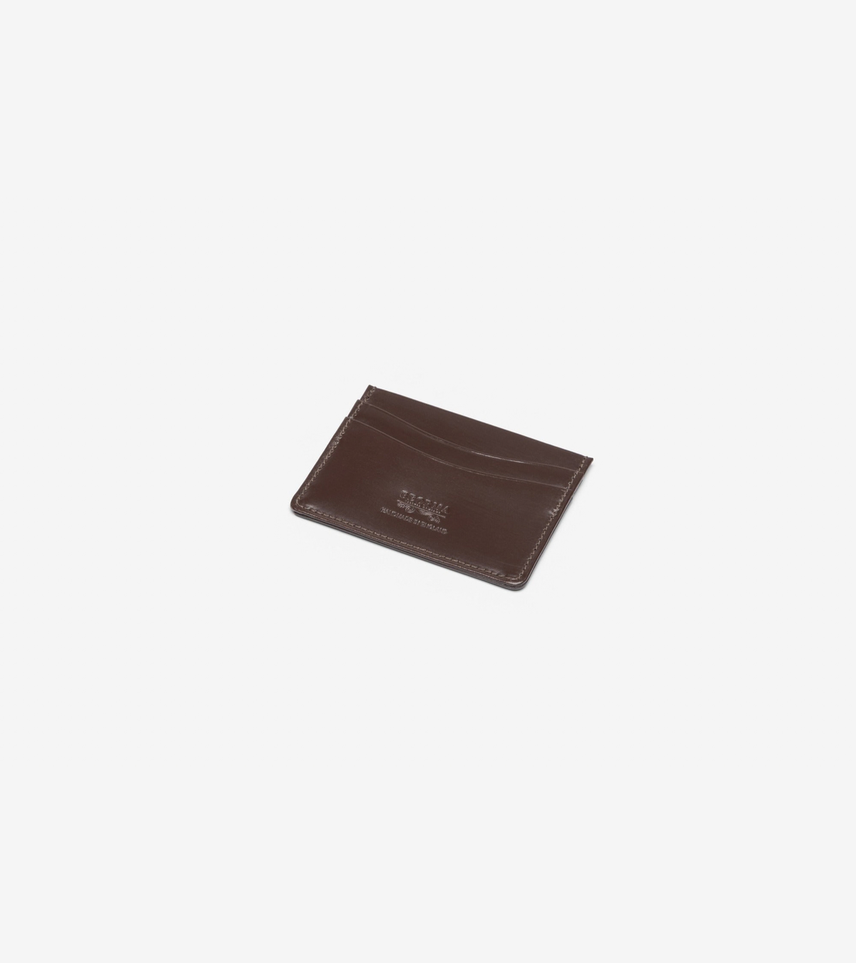 Beorma Slim Bridle Leather Card Case: Dark Brown