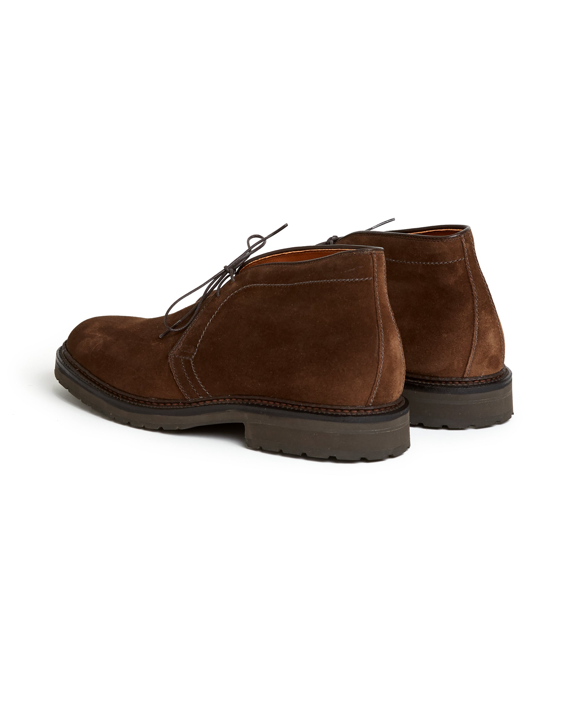 Alden Suede Rubber Soled Chukka: Chocolate 1597L