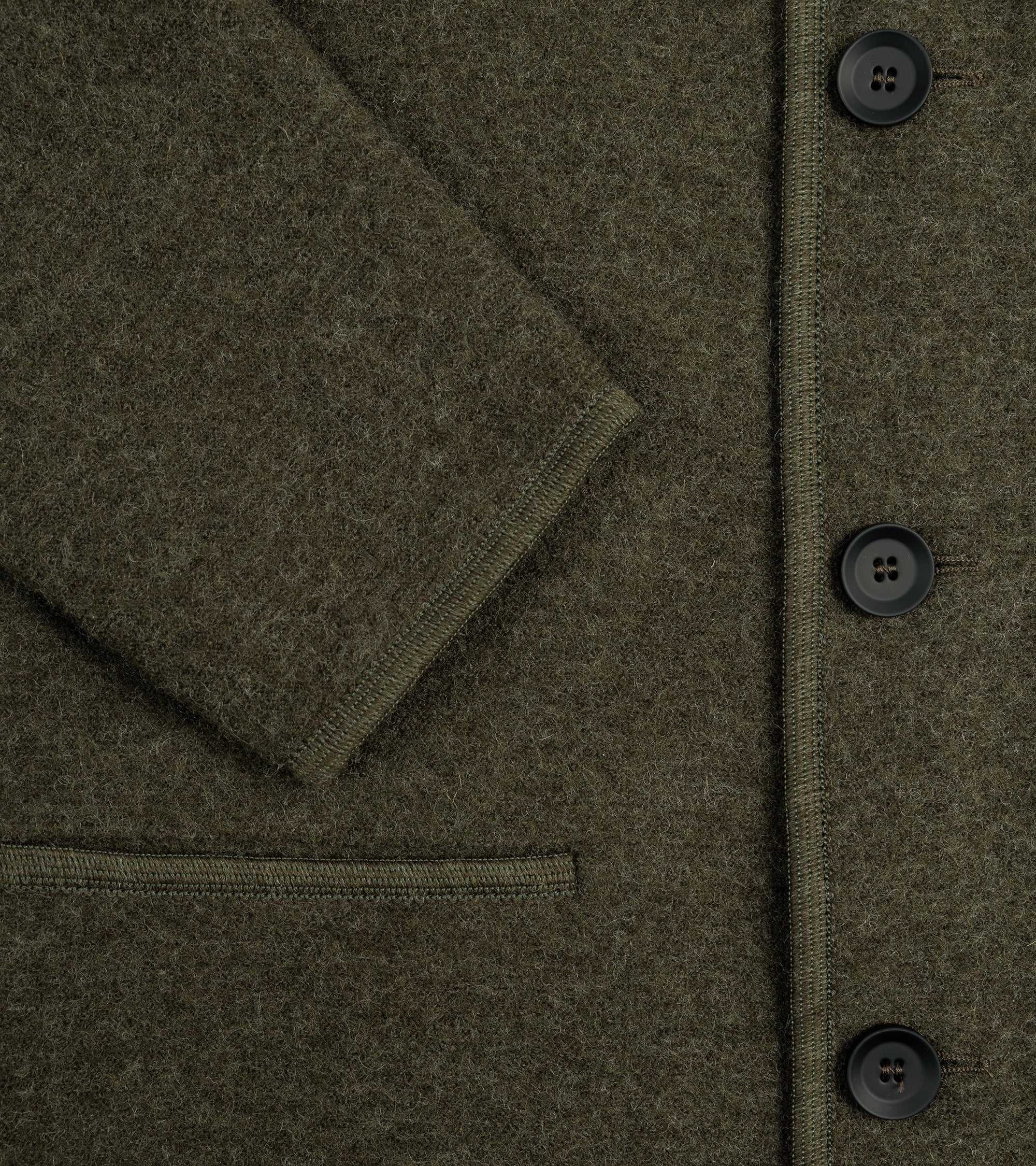 Alpe Piano Francesco Felted Wool Jacket: Olive