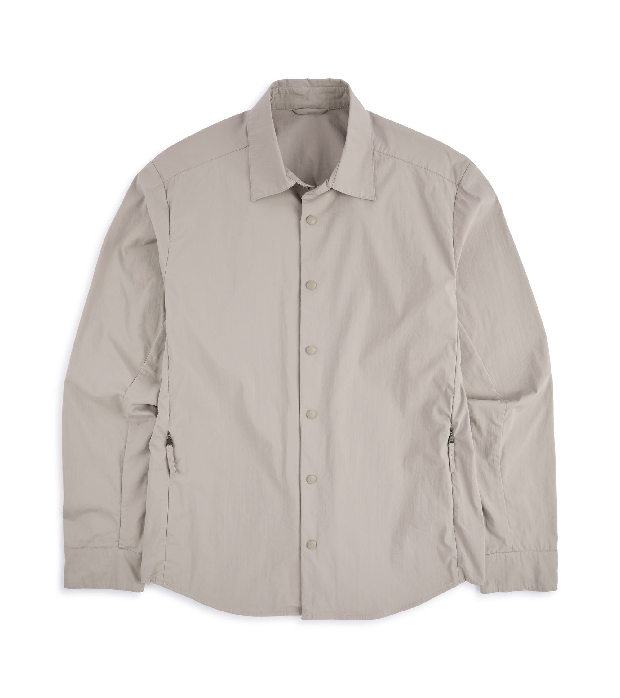 Aspesi Cotton Poplin Overshirt: Beige