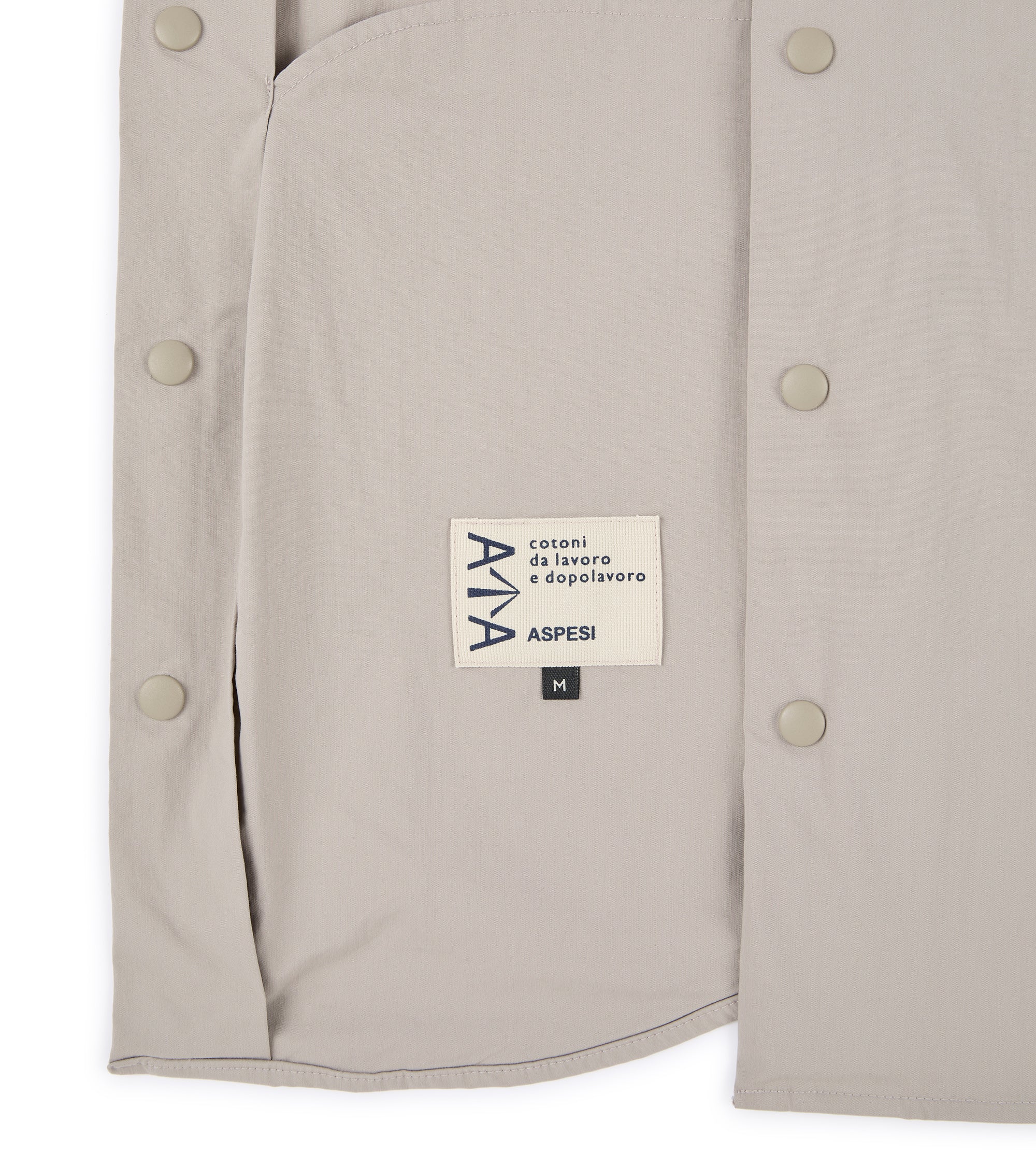 Aspesi Cotton Poplin Overshirt: Beige