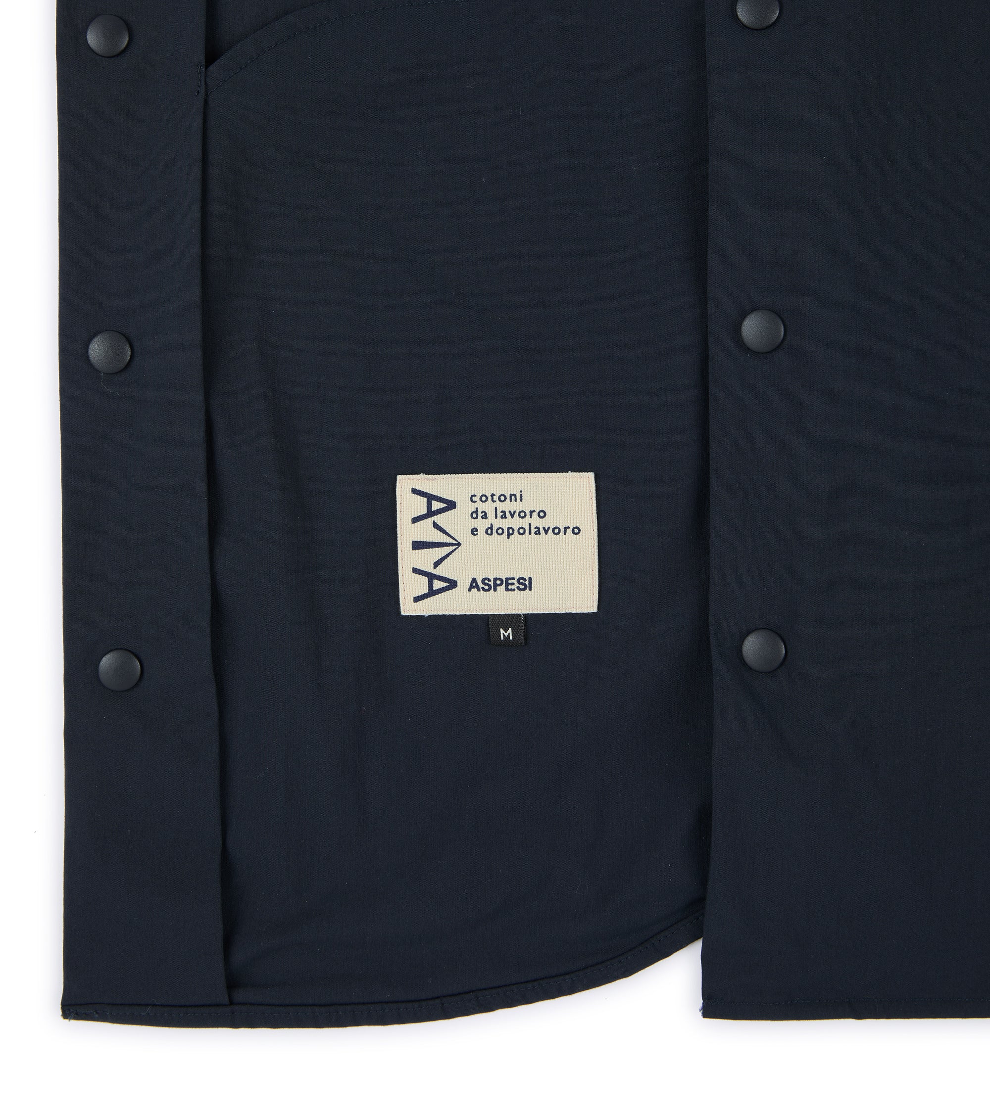 Aspesi Cotton Poplin Overshirt: Navy