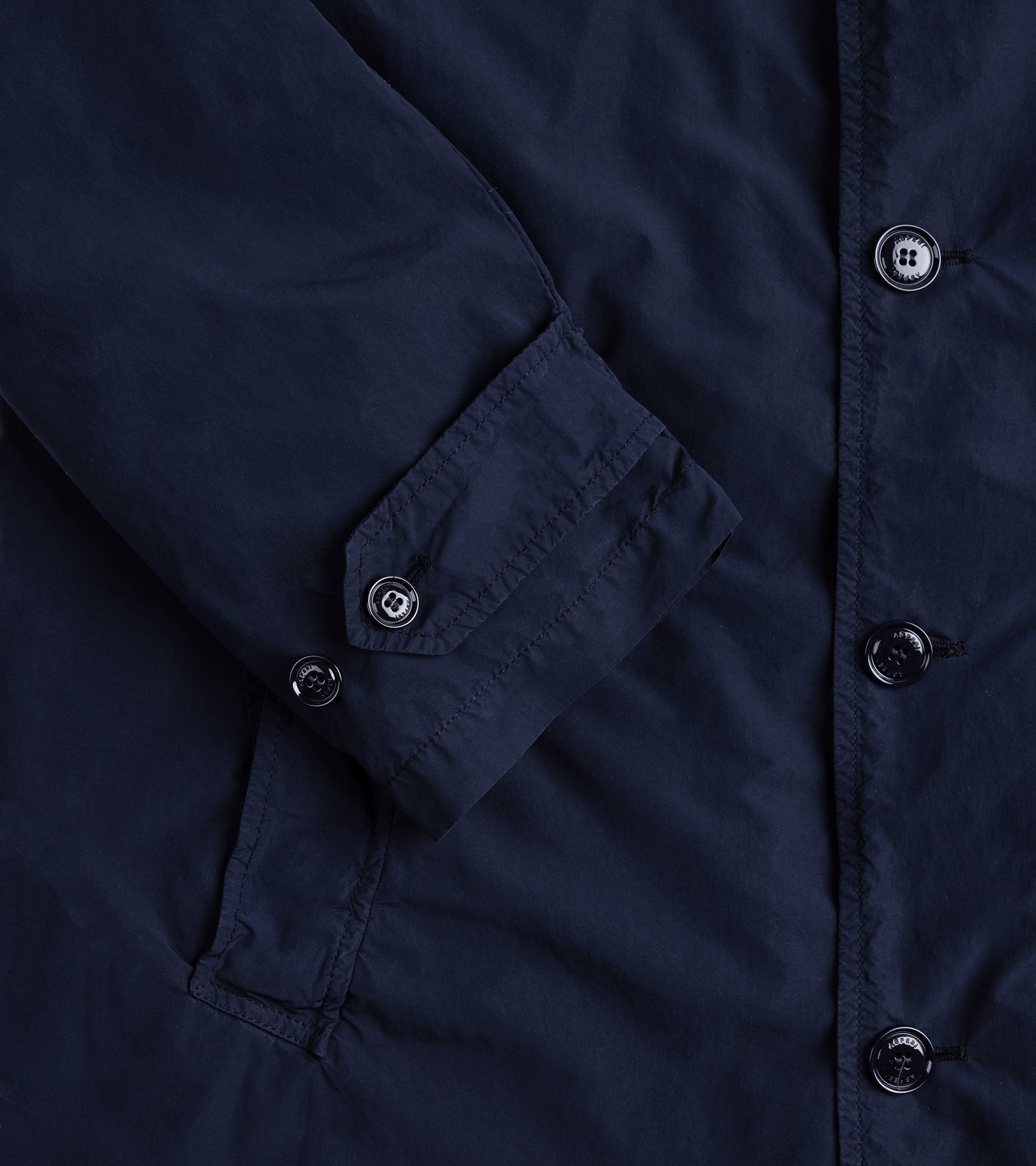 Aspesi Lemon Padded Raincoat: Navy