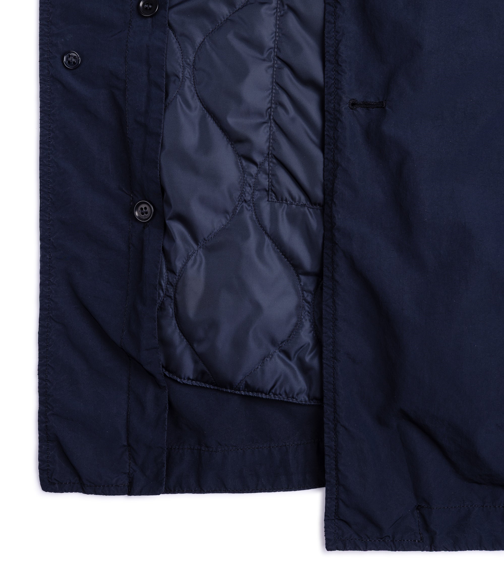 Aspesi Lemon Padded Raincoat: Navy