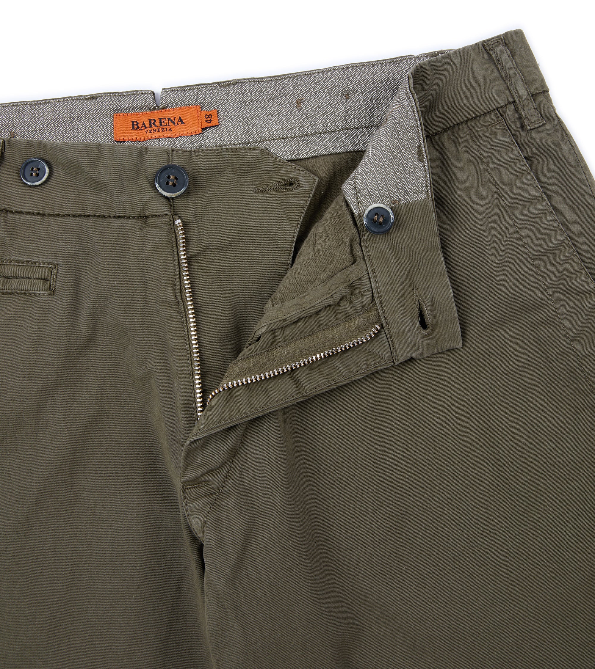 Barena Rampin Trevo Cotton Twill Trousers: Army
