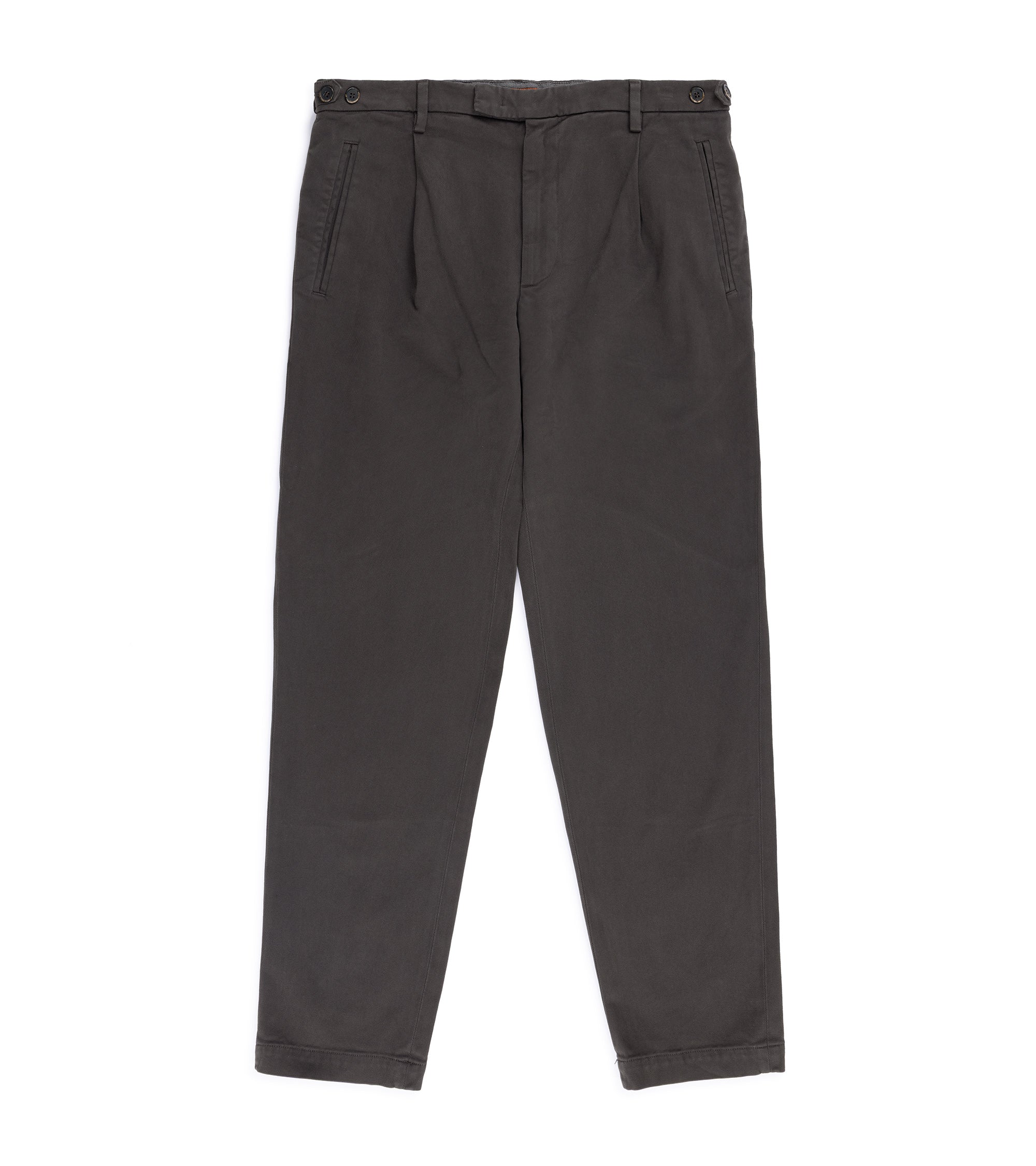 Barena Masco Mante Cotton Twill Trousers: Brown