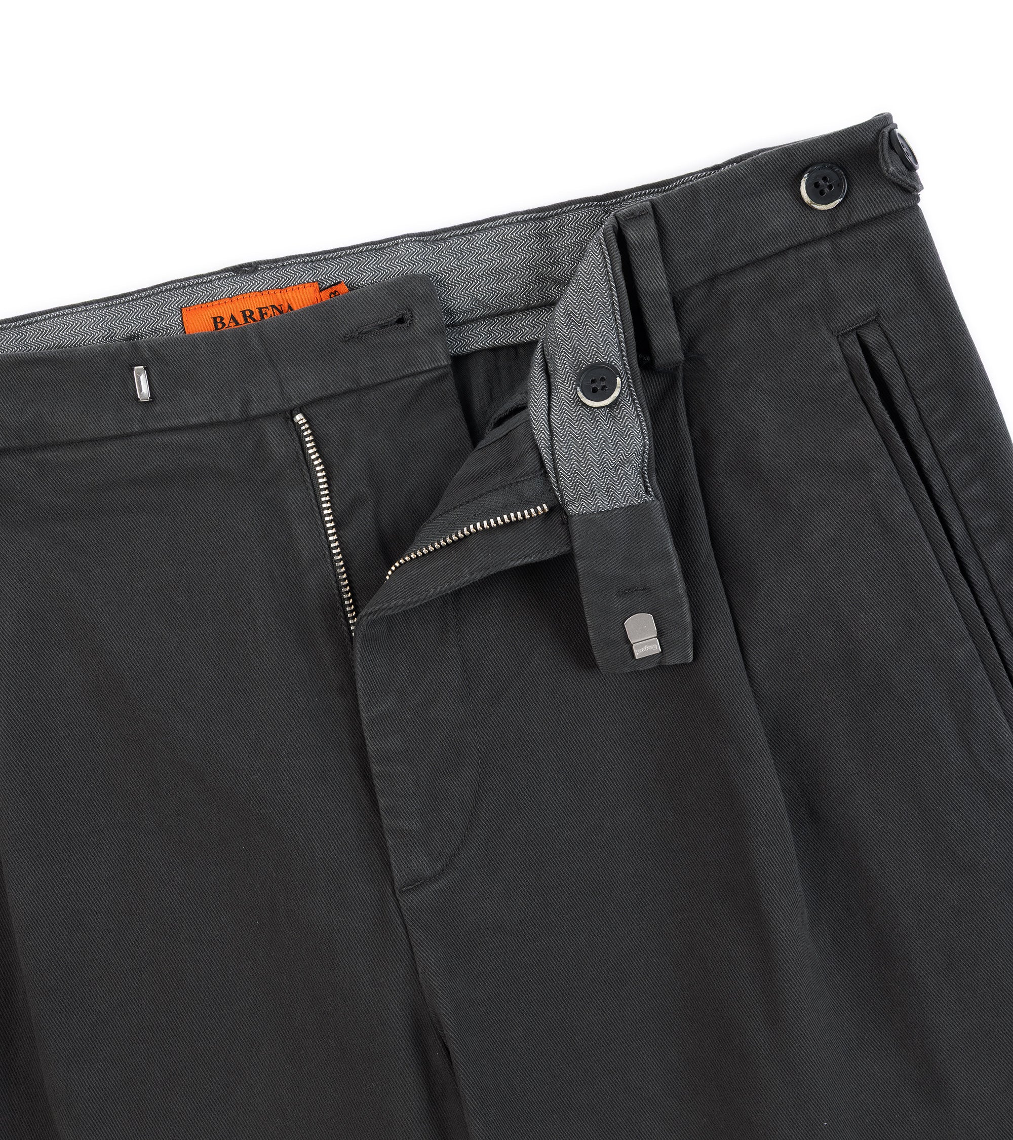 Barena Masco Mante Cotton Twill Trousers: Lead