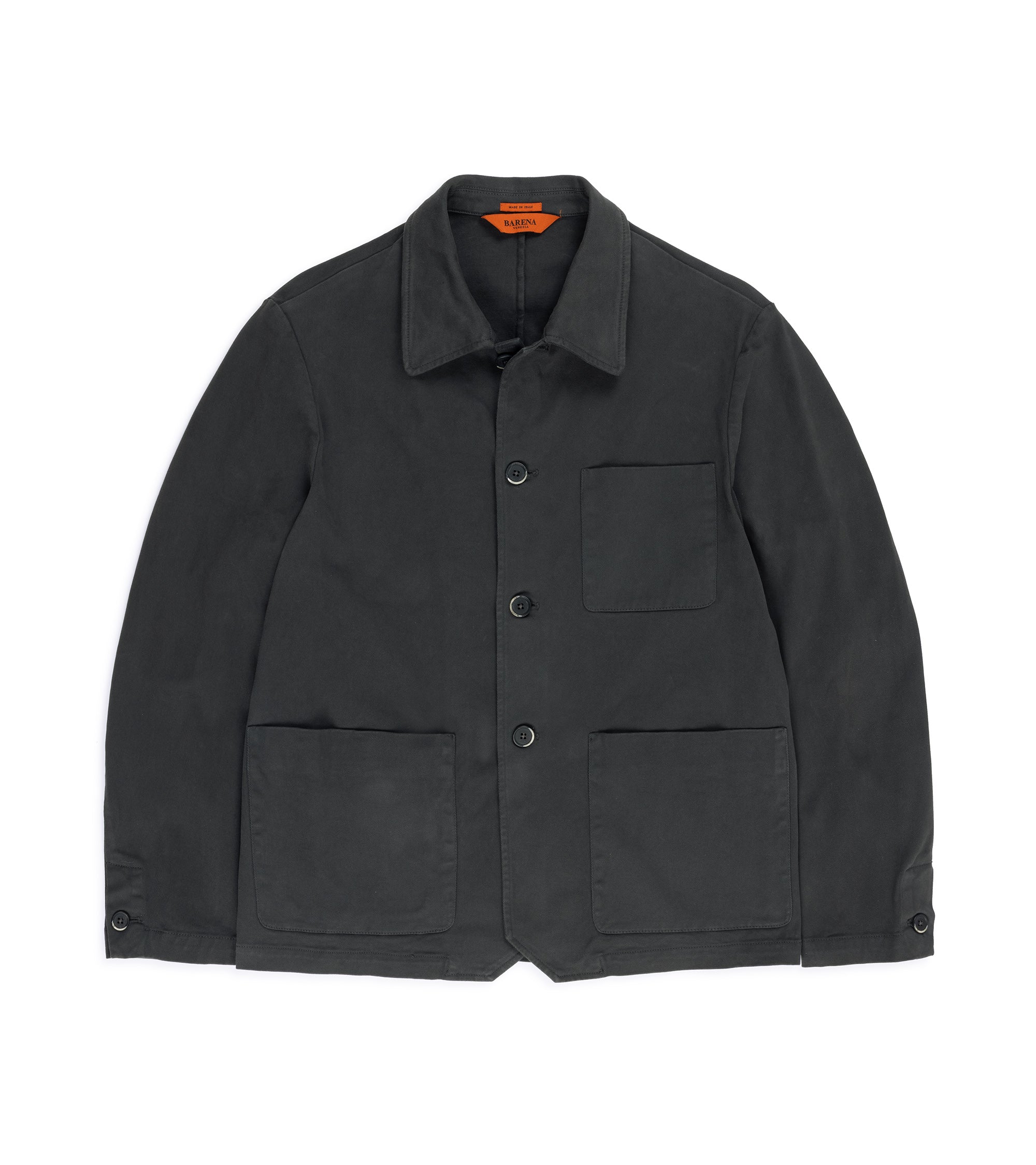 Barena Visal Mante Cotton Twill Overshirt: Lead