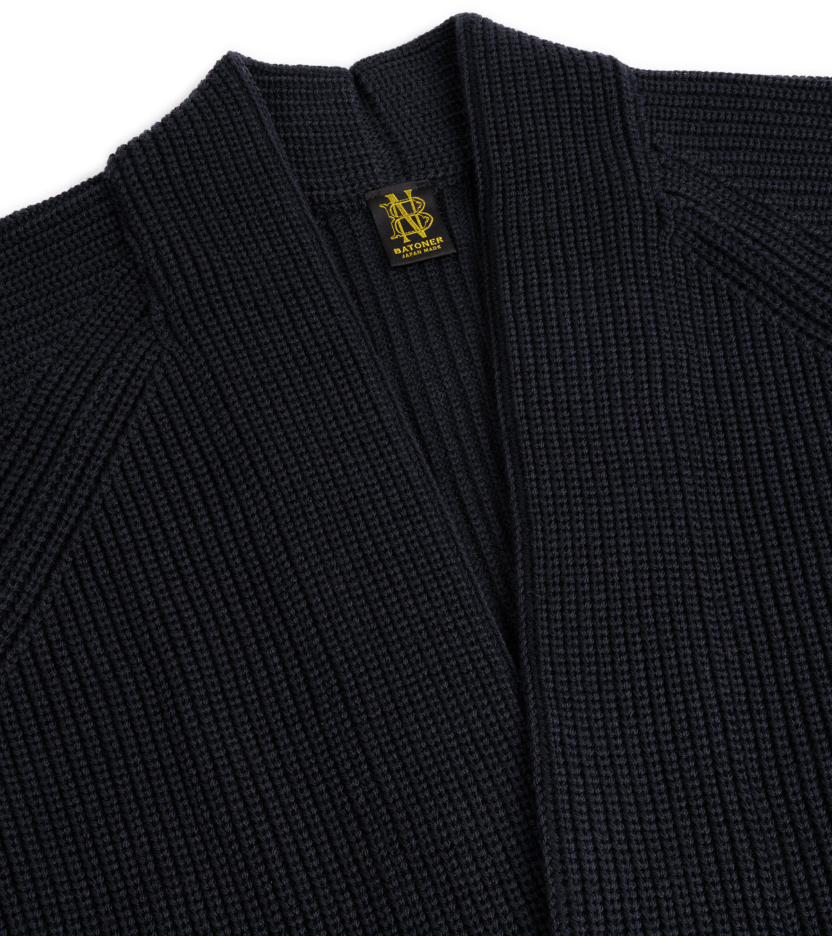 Batoner Signature Knit Wool Button Cardigan: Navy