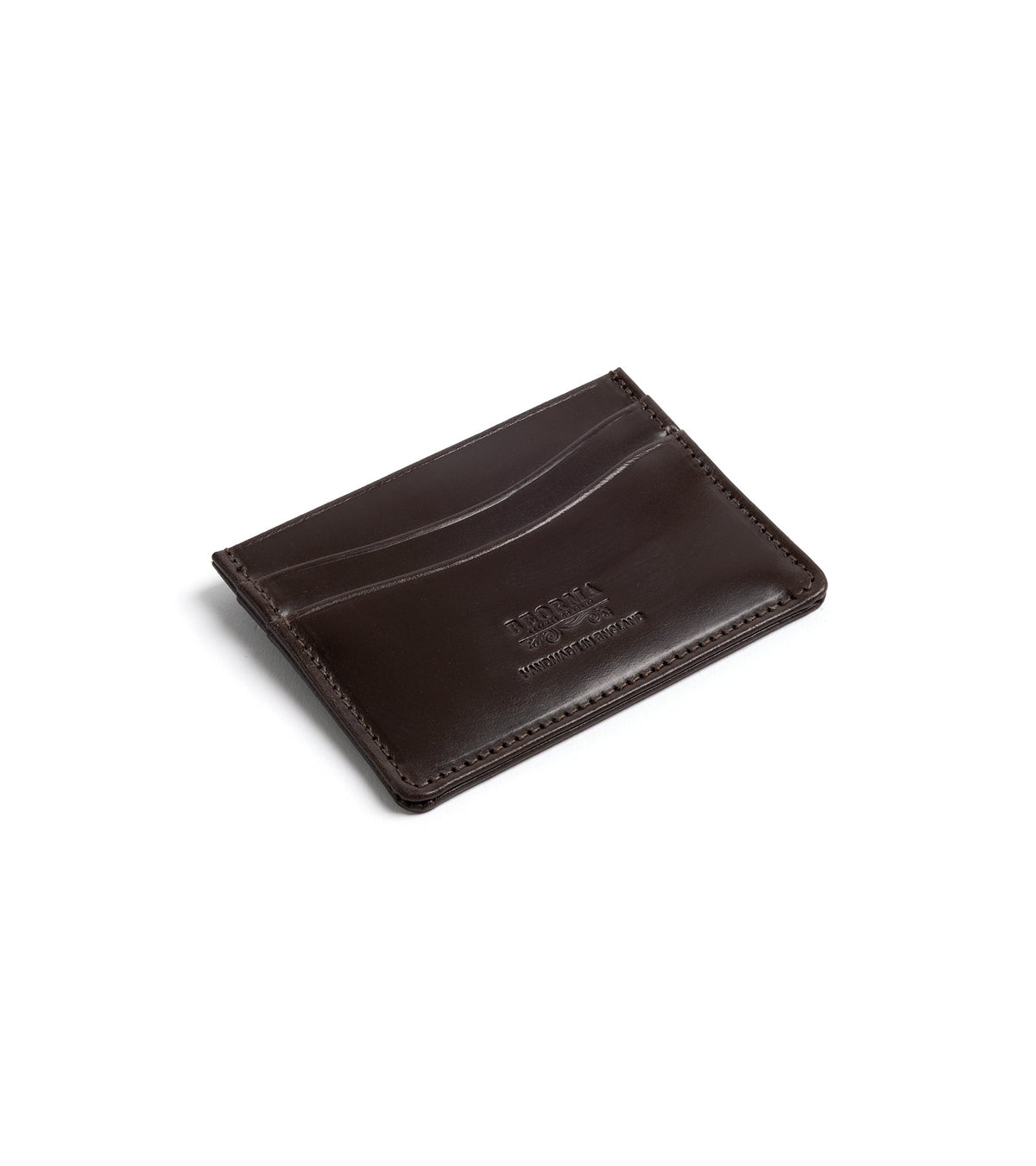 Beorma Slim Bridle Leather Card Case in dark brown, additional view