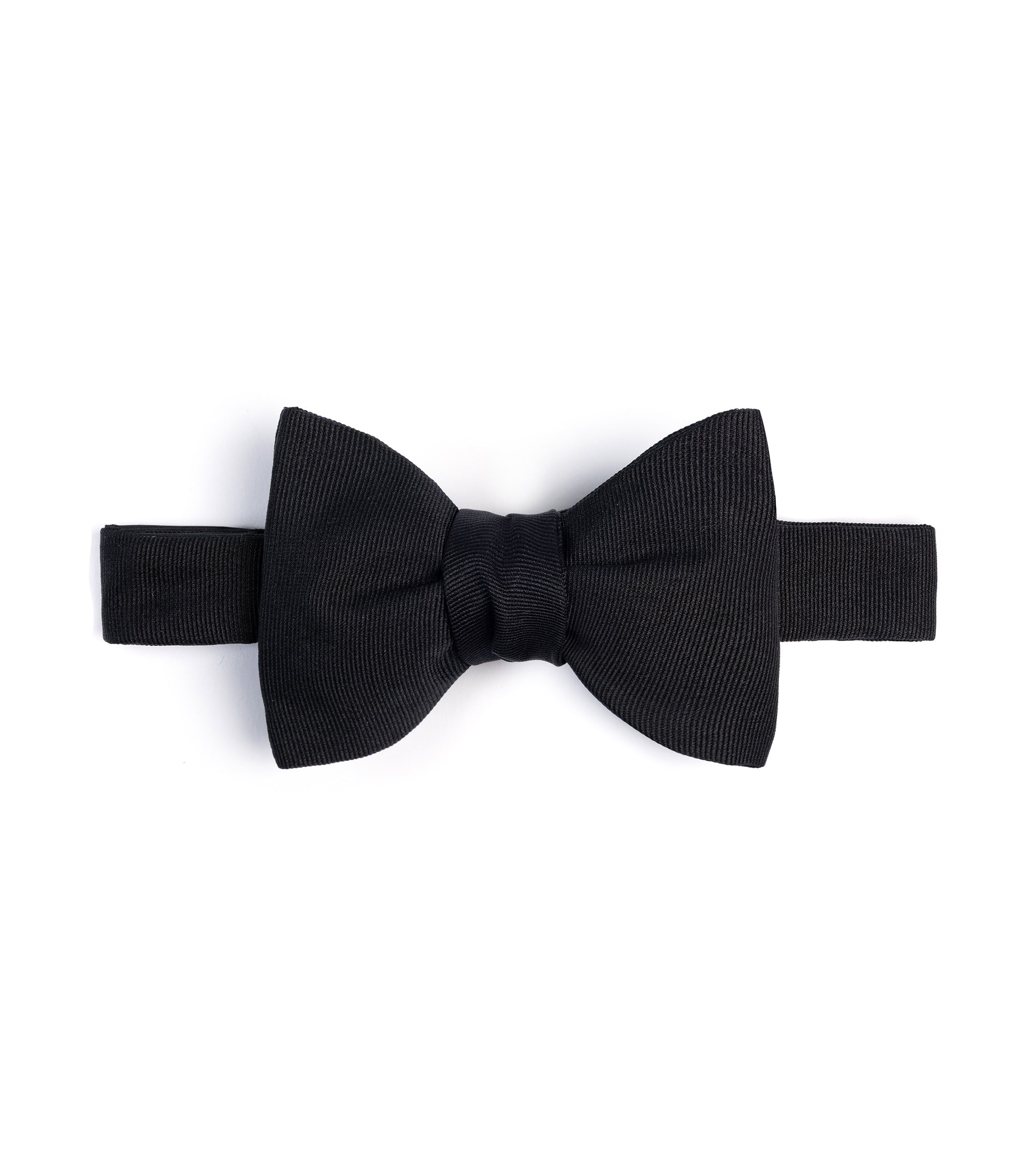 Bigi Classic Silk-Faille Bow Tie: Black
