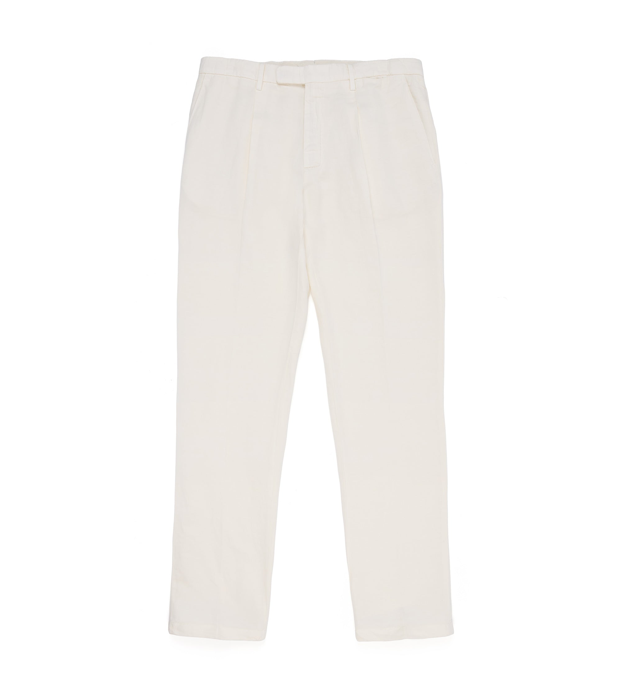 Boglioli Brushed Cotton Linen Suit Trousers: White