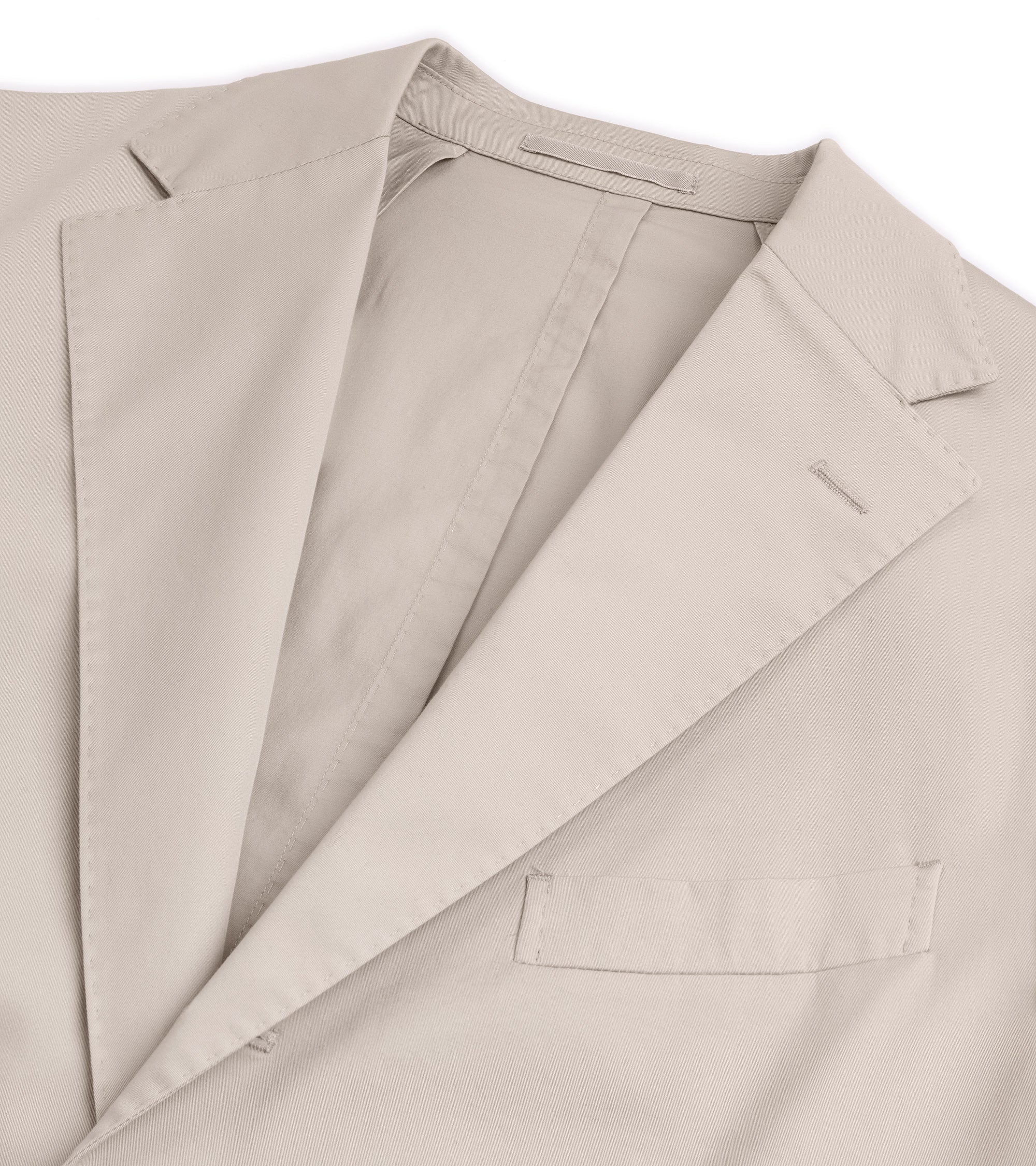 Boglioli Cotton Stretch Travel Suit Jacket: Putty