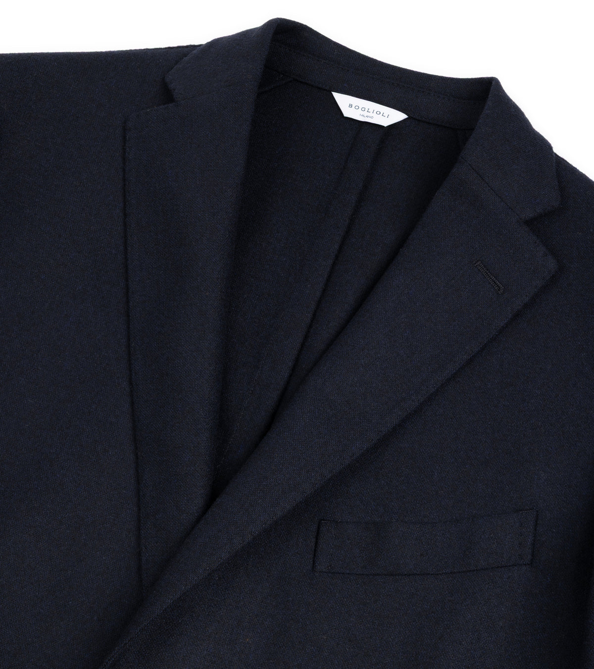 Boglioli Wool Flannel Hopsack K Jacket: Navy