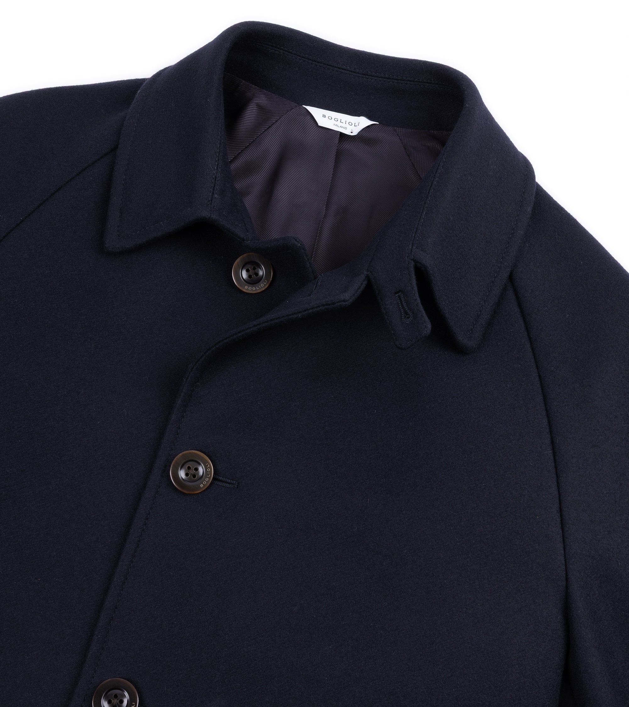 Boglioli Wool Tiroler Overcoat: Navy