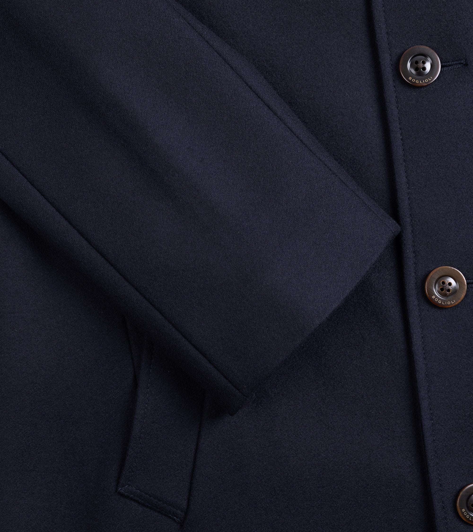 Boglioli Wool Tiroler Overcoat: Navy