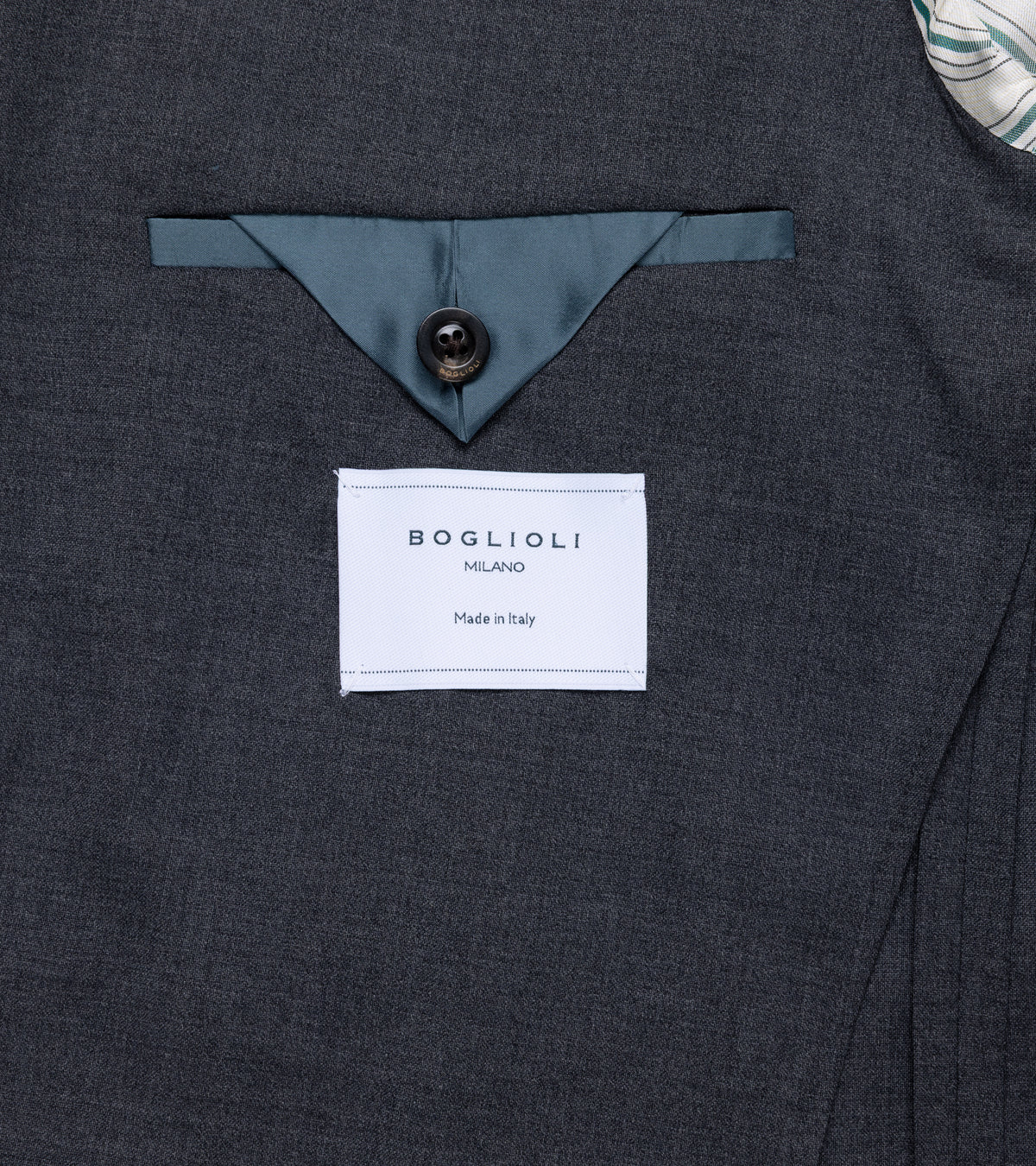 Boglioli Lightweight Wool Travel Suit: Grey