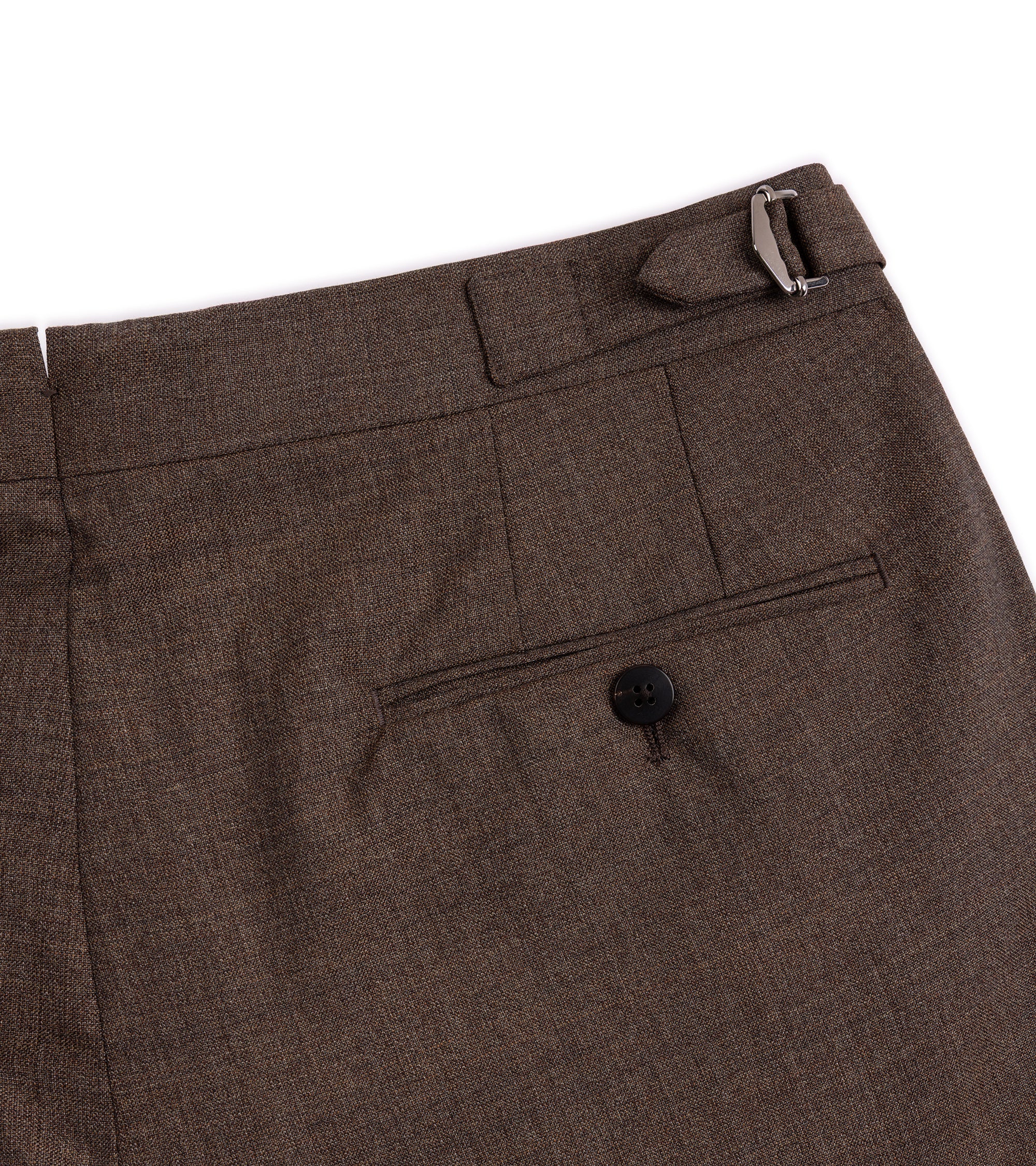 Caruso Aida 3-Ply Wool Canvas Suit: Brown