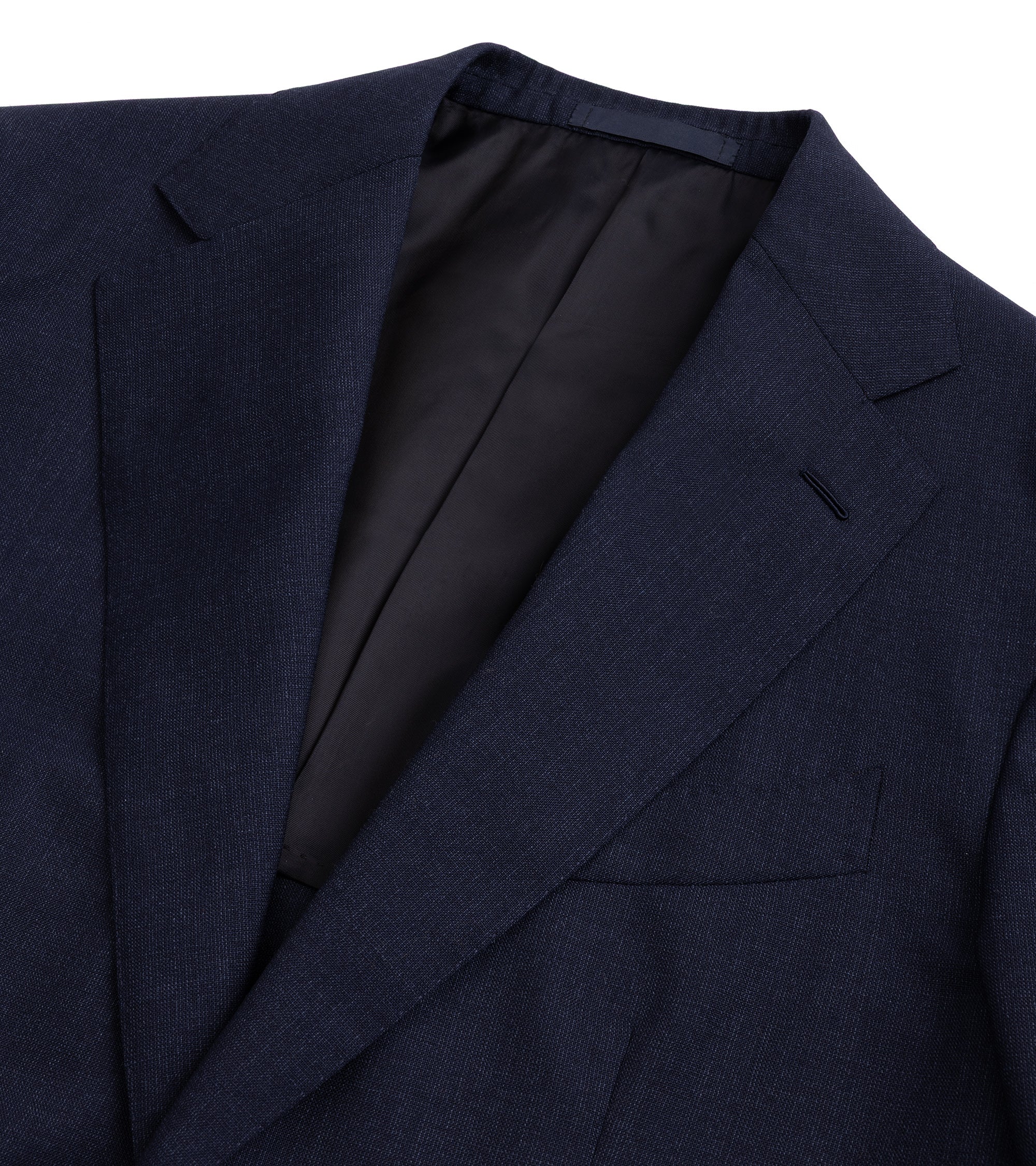 Caruso Aida 3-Ply Wool Canvas Suit: Navy