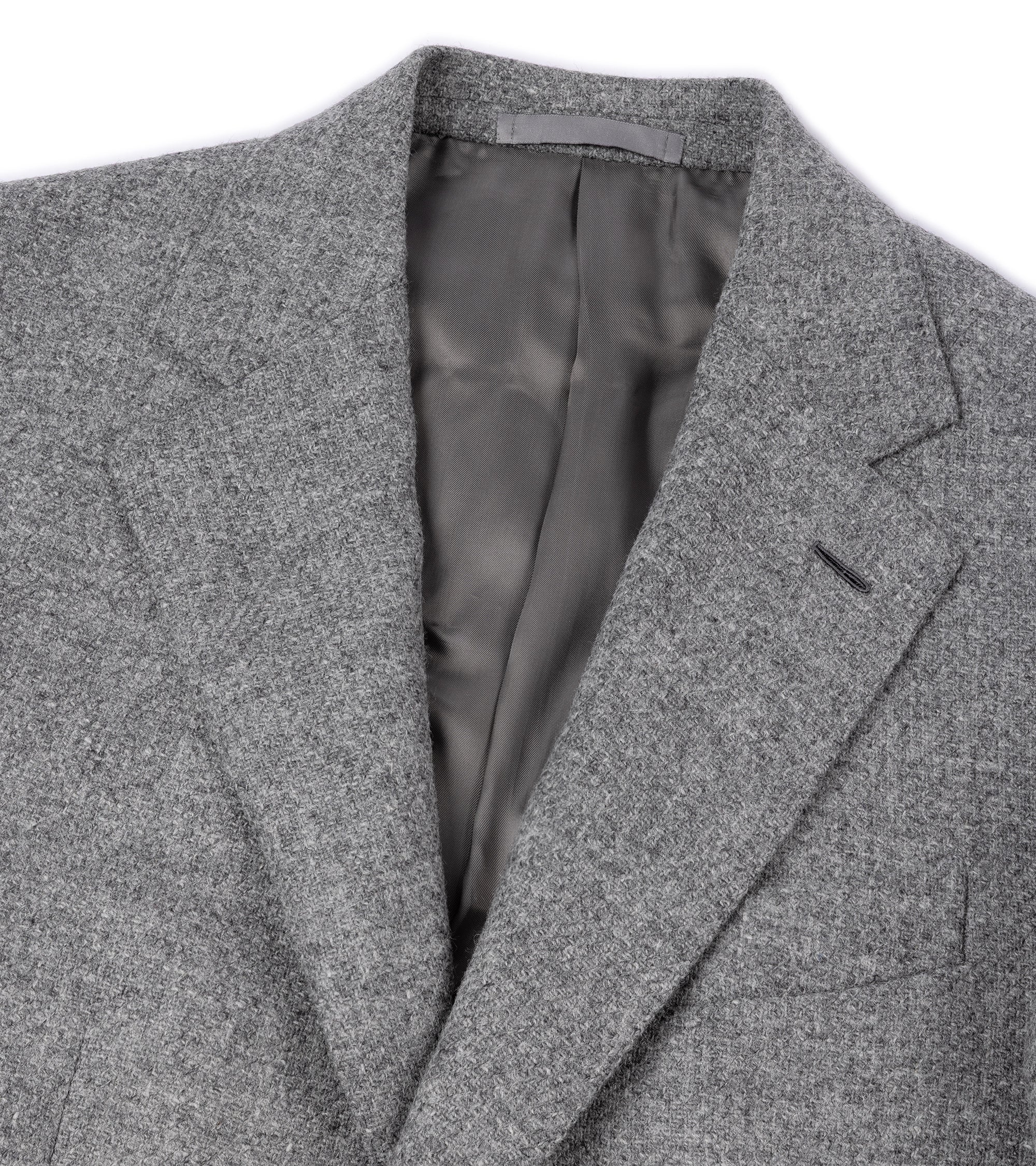 Caruso Aida Soft Shetland Wool Tweed Jacket: Grey