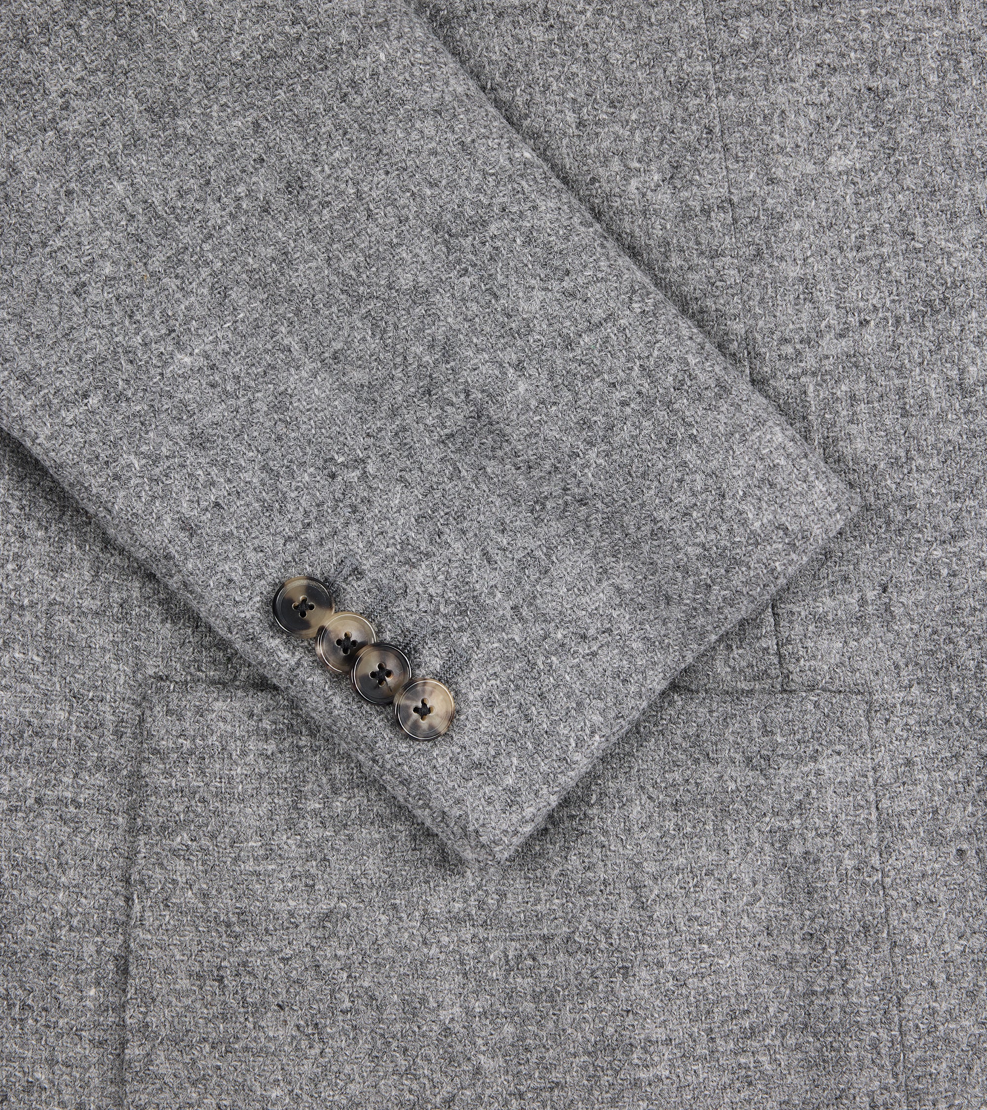 Caruso Aida Soft Shetland Wool Tweed Jacket: Grey