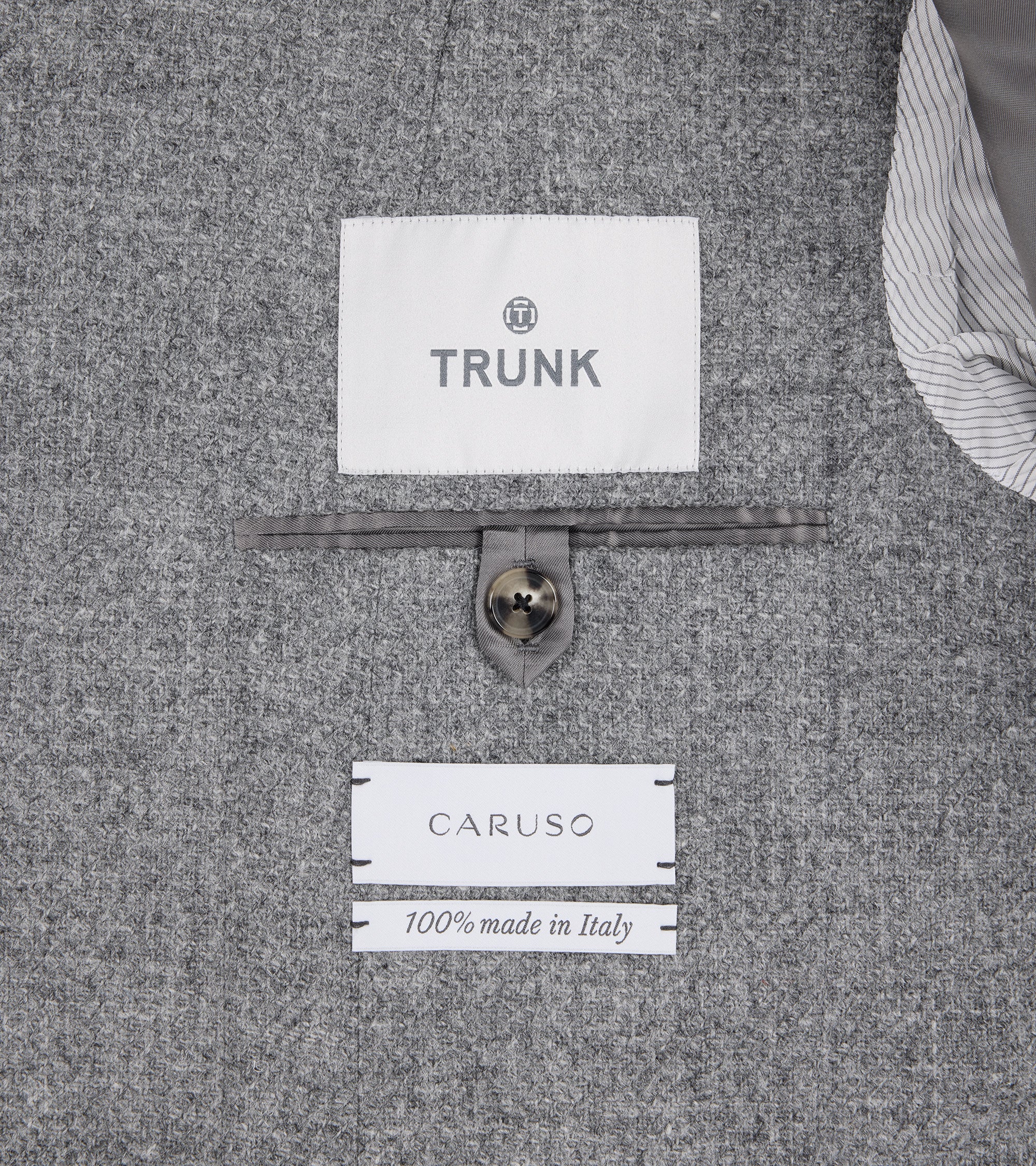 Caruso Aida Soft Shetland Wool Tweed Jacket: Grey