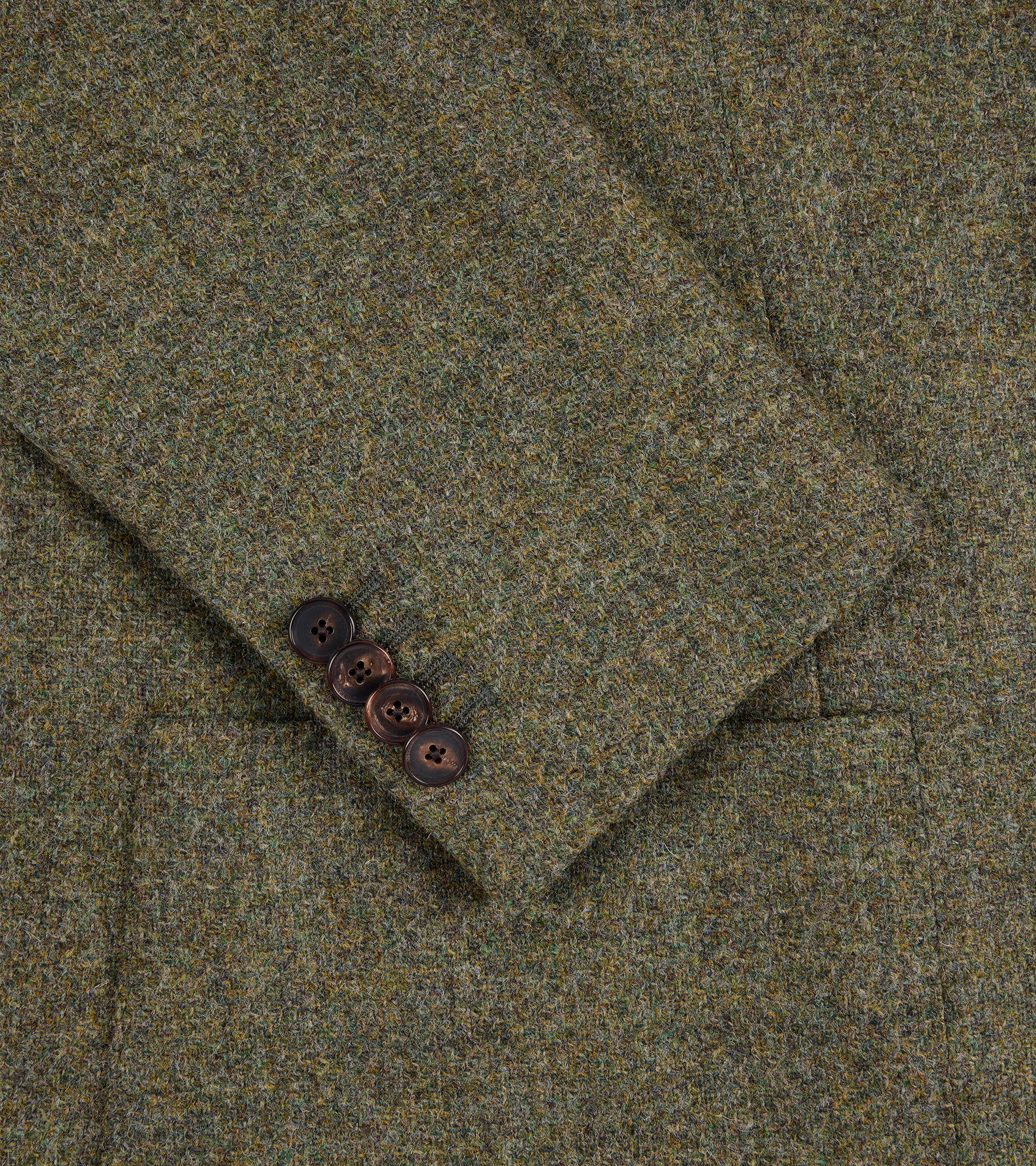 Caruso Aida Soft Shetland Wool Tweed Jacket: Loden