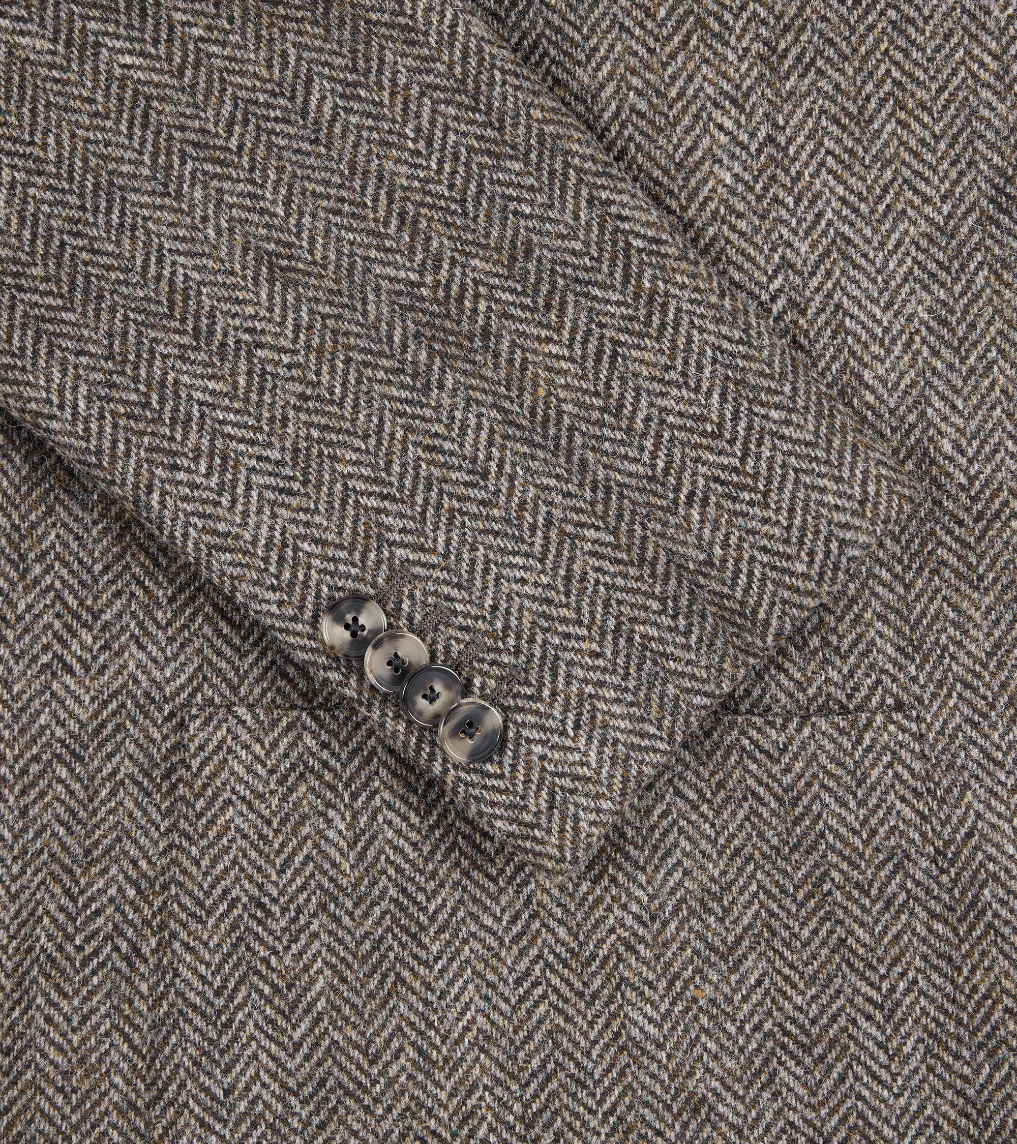 Caruso Aida Wool Herringbone Jacket: Biscuit